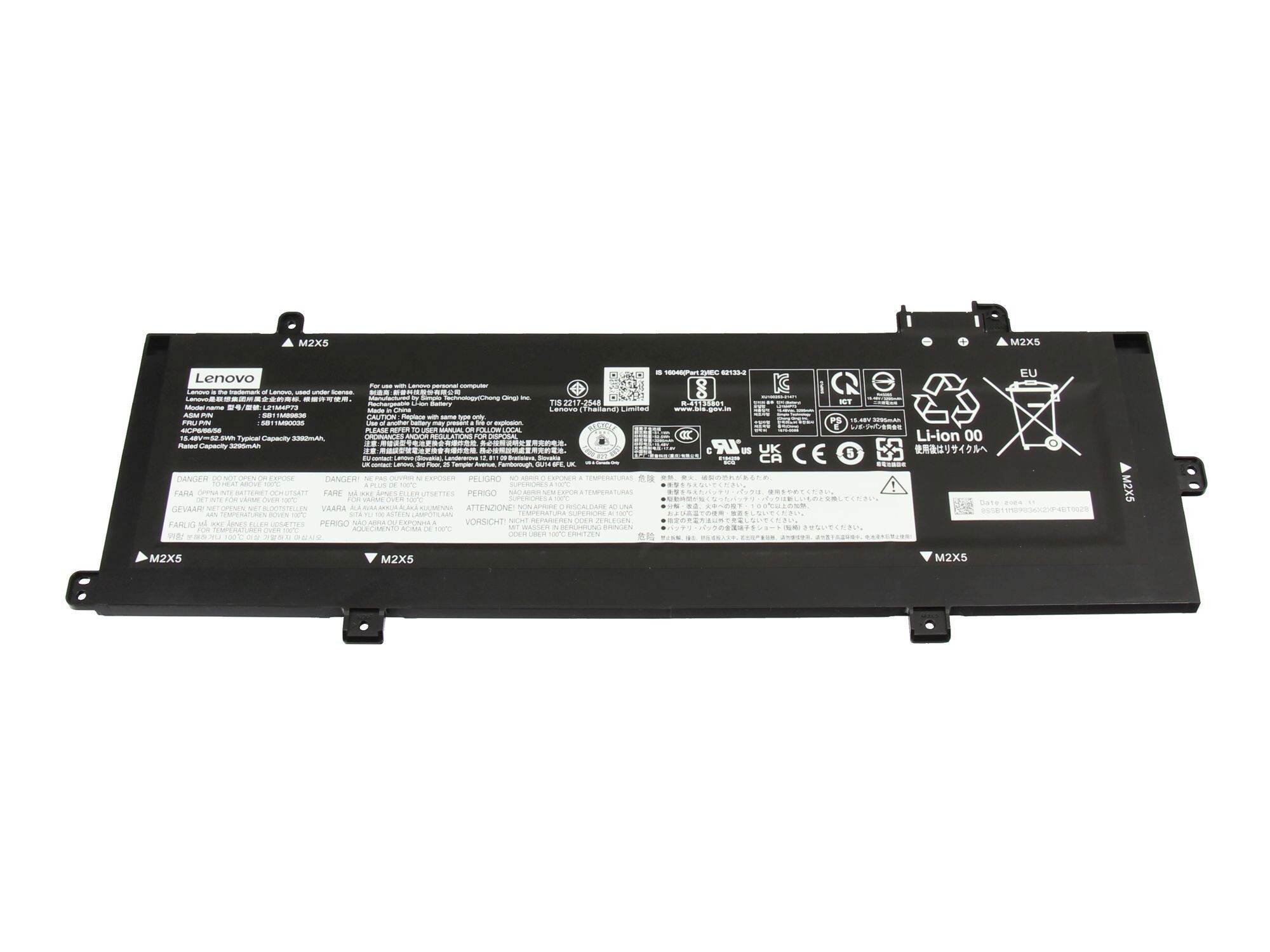 Lenovo Akku für ThinkPad P16s Gen 2 (21K9) 52,5Wh