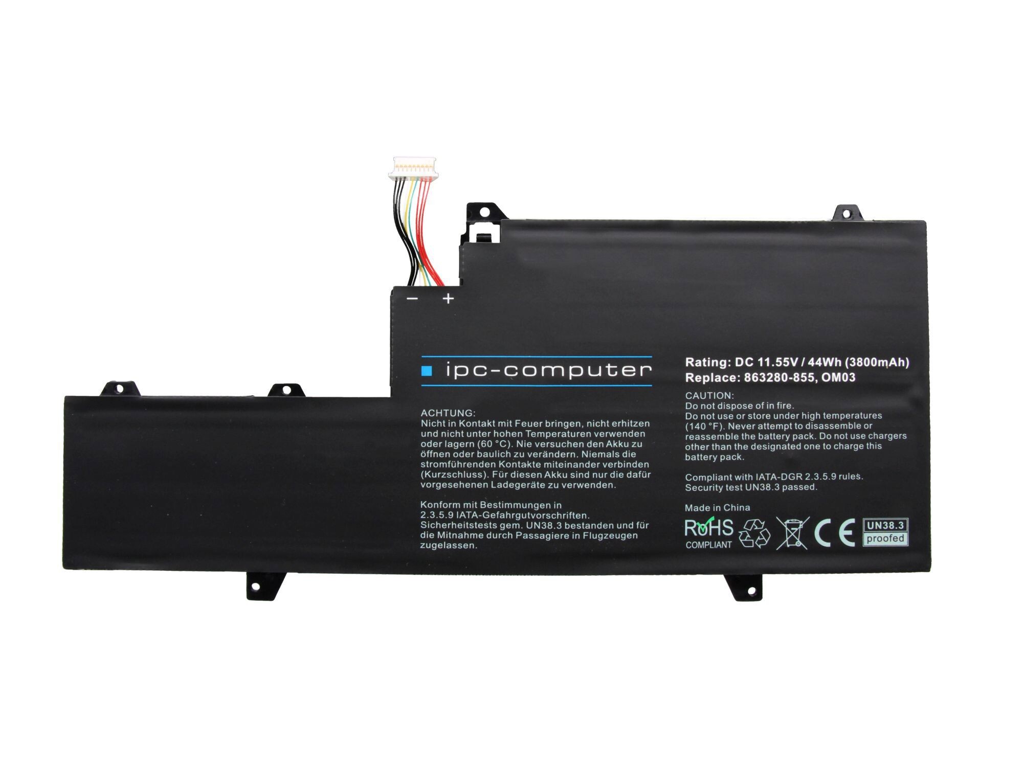 IPC-Computer Batterie 44Wh Nouveau compatible pour HP EliteBook x360 1030 G2