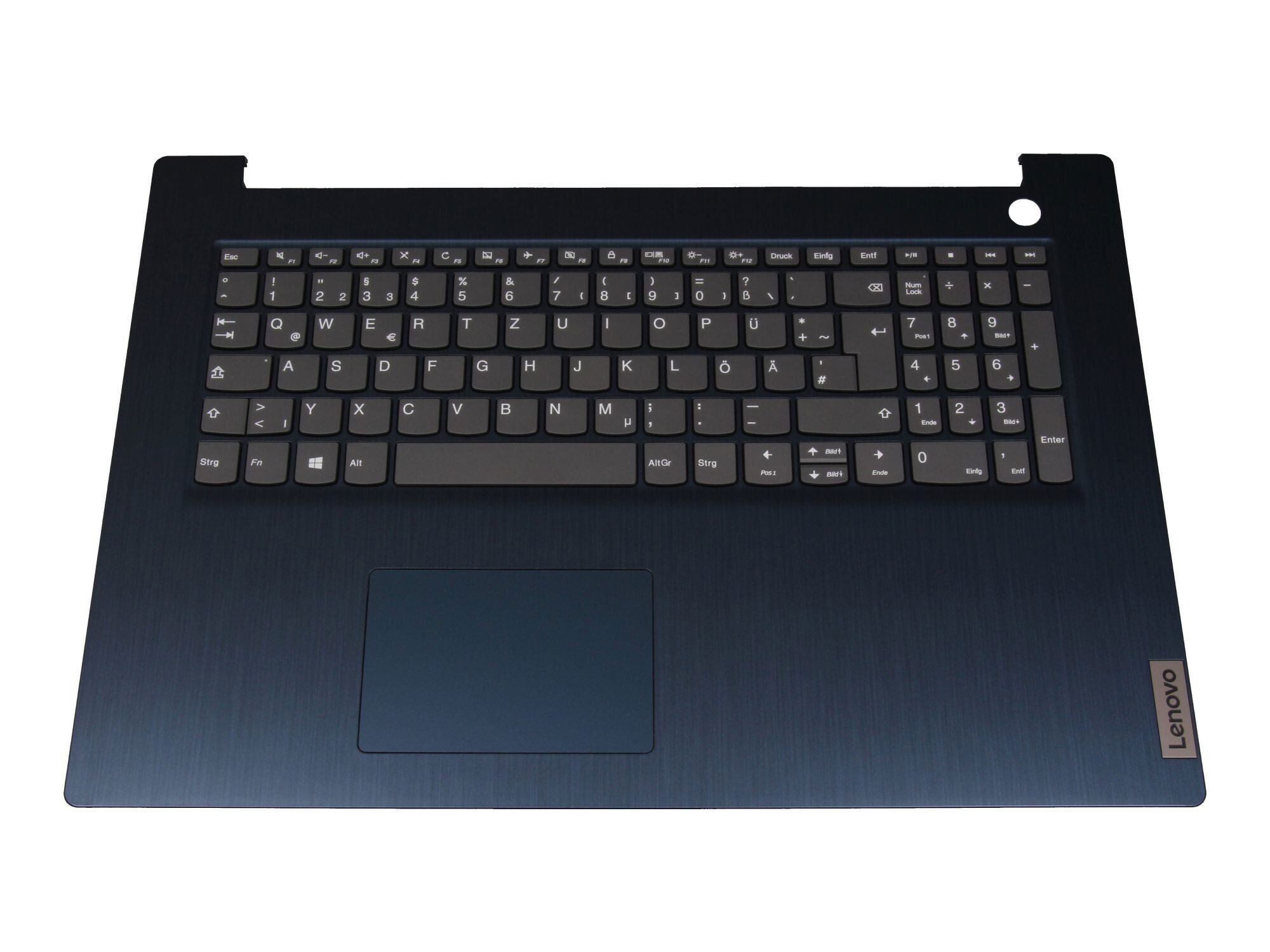 Lenovo IdeaPad 3-17ARE05 (81W5) original Tastatur inkl. Topcase DE (deutsch) grau/blau (Fingerprint)