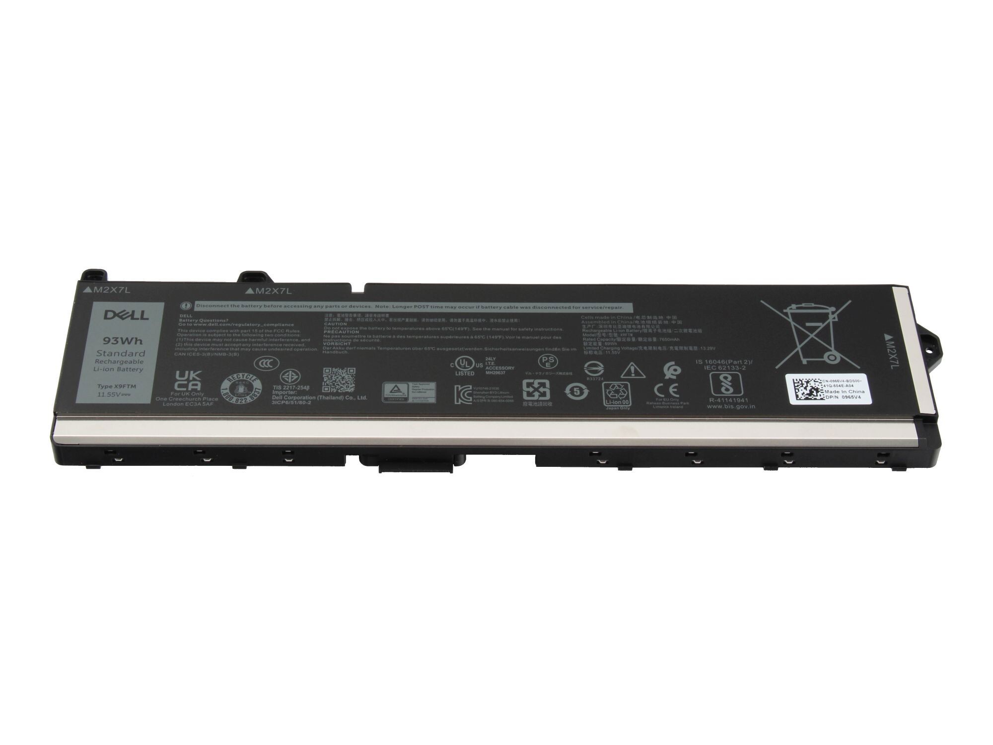 Dell Akku für Precision 17 (7780) 93Wh