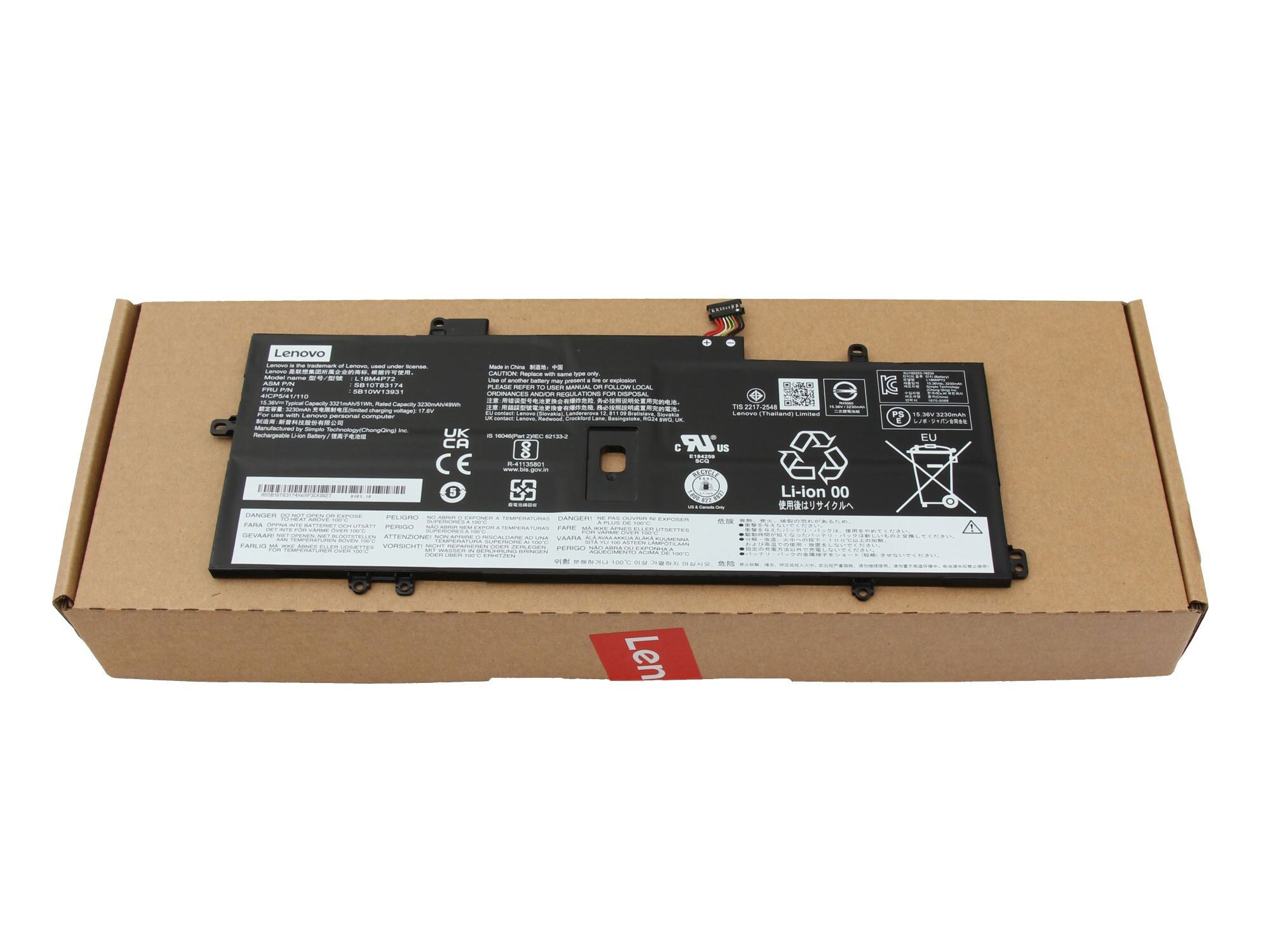 L18L4P71 Lenovo Akku 51Wh