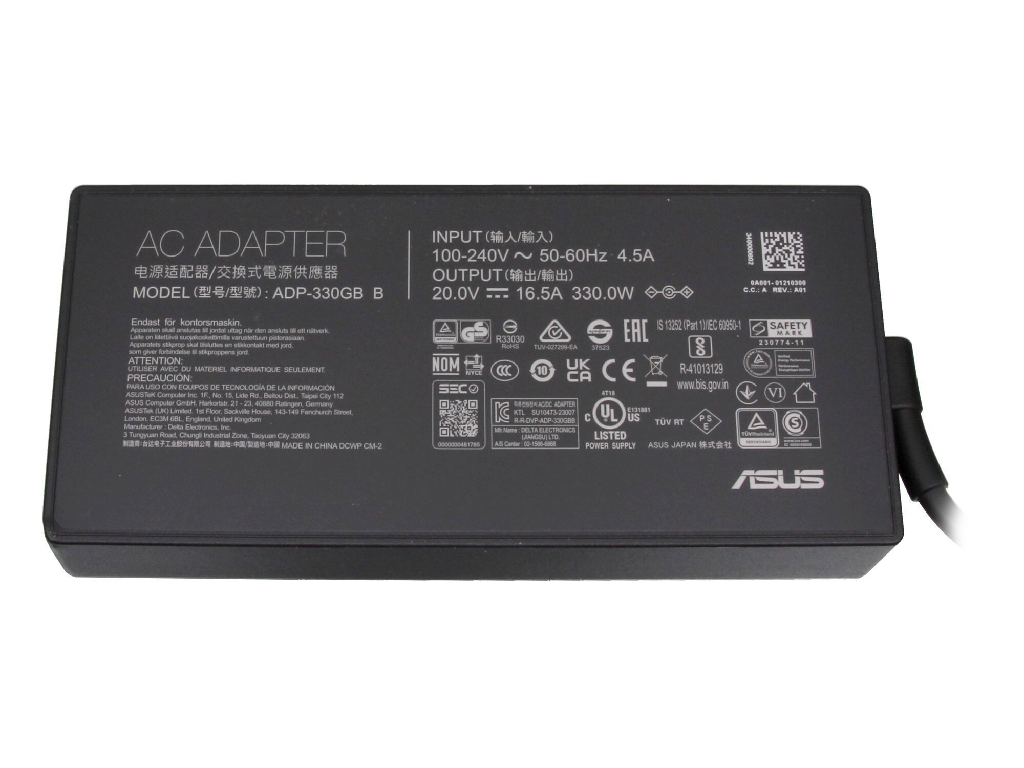 Asus ROG Strix SCAR 17 G732LXS original chargeur 330 watts