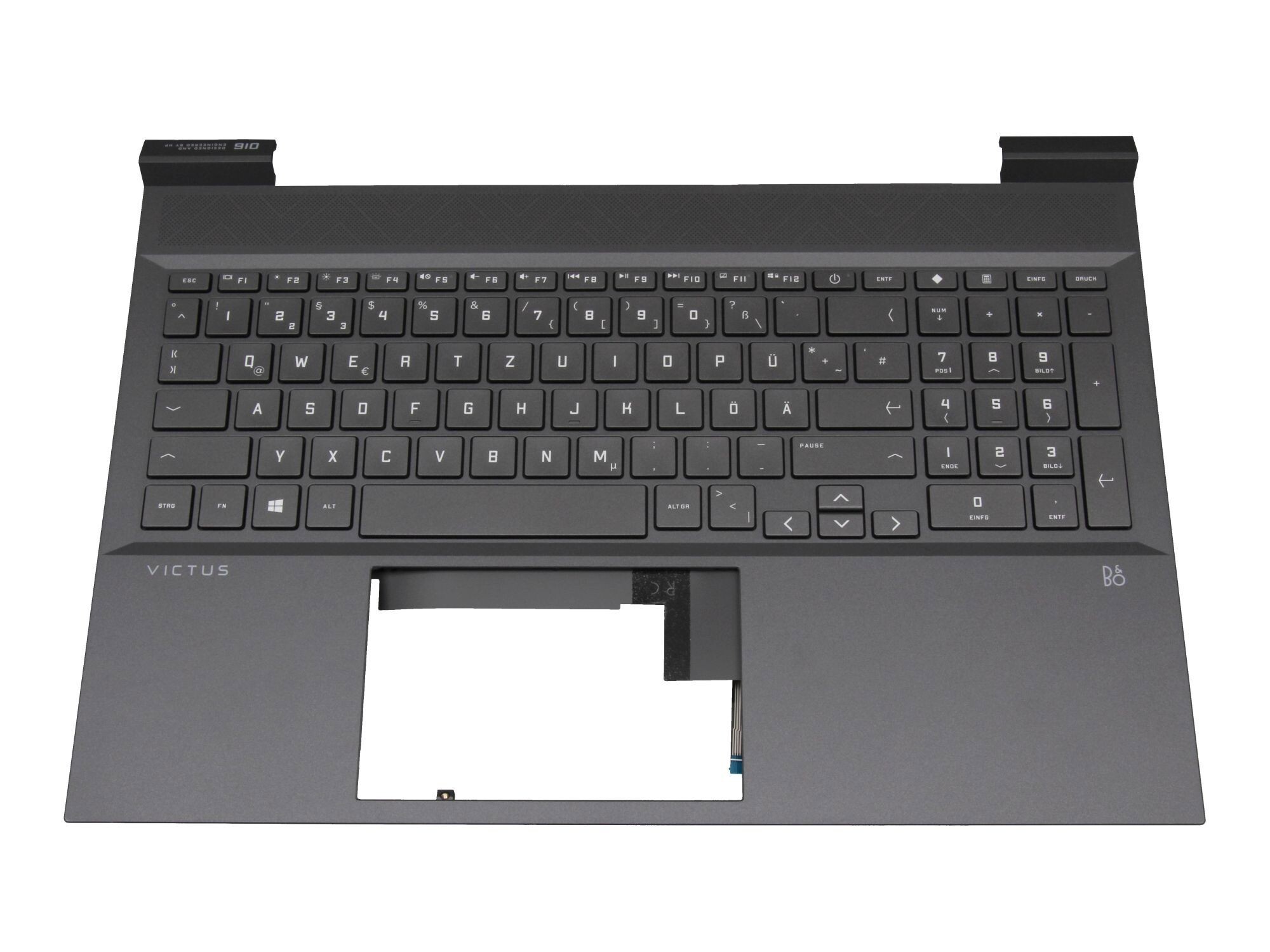 HP Omen 17-ck0000 original Tastatur inkl. Topcase DE (deutsch) grau/grau mit Backlight