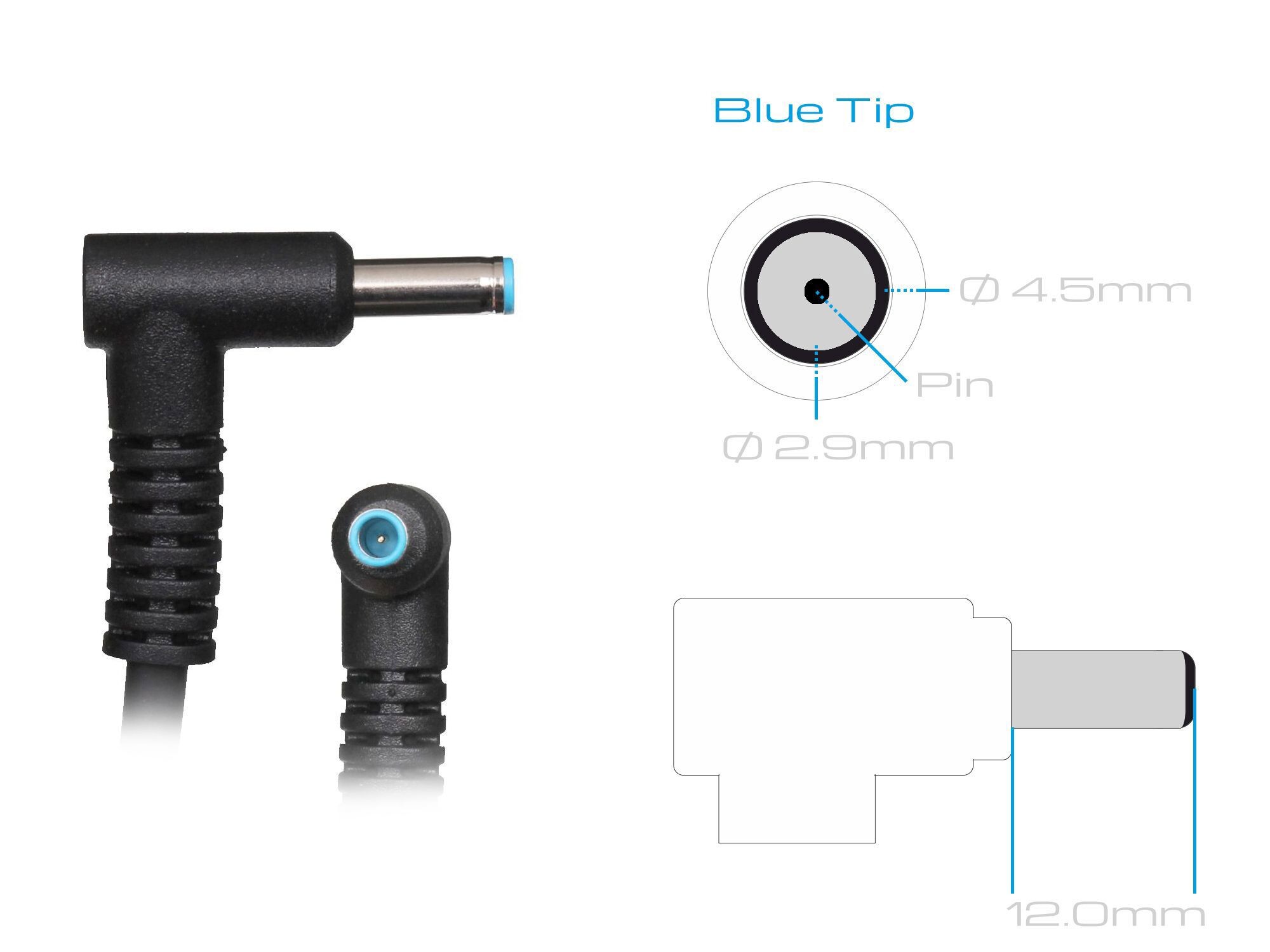HP EliteBook x360 1030 G2 original chargeur 65 watts construction normale avec adaptateur