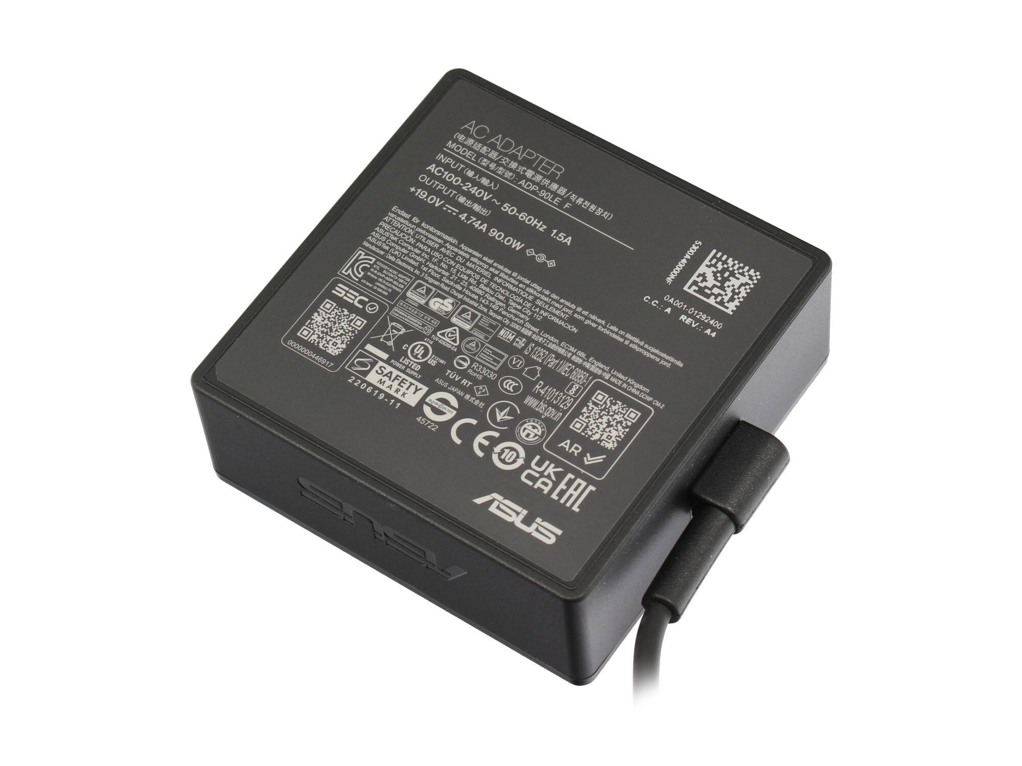 Asus chargeur 90 watts pour MSI Modern 15 H AI C1 C1MOG (MS-15H5)