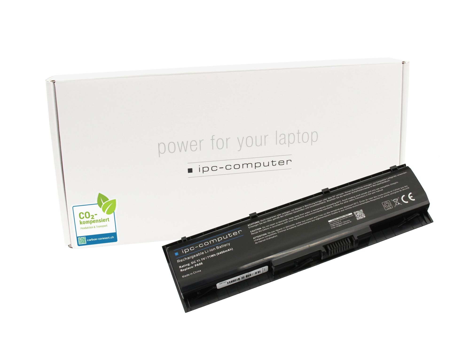IPC-Computer Batterie compatible avec HP HSTNN-DB7K avec 71Wh