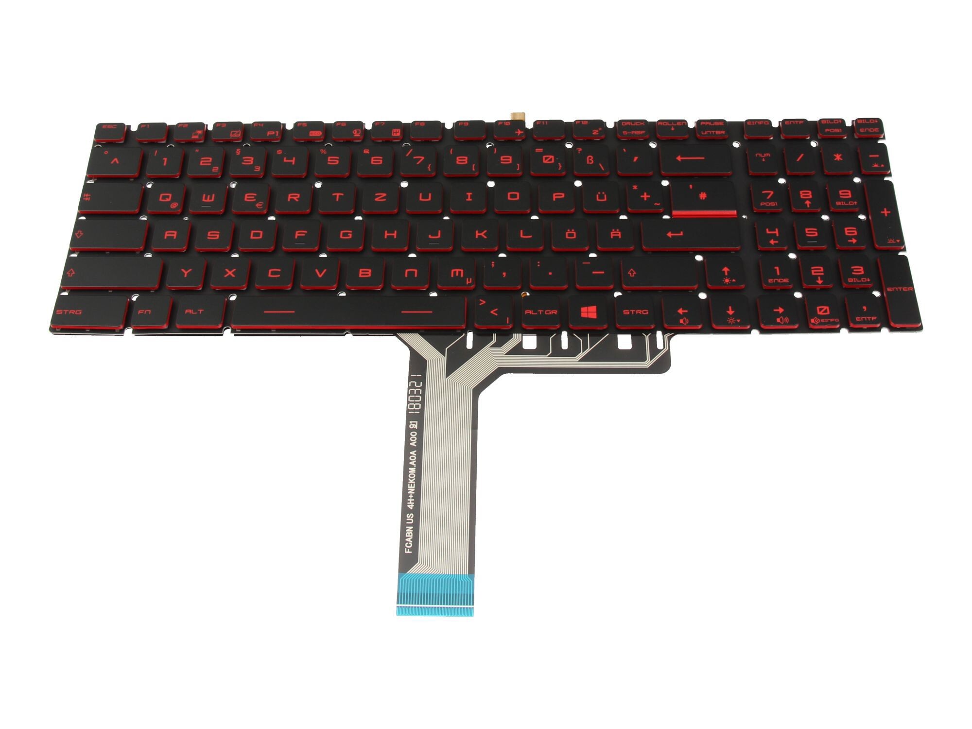 MSI GL75 Leopard 10SER/10SEK (MS-17E7) original Tastatur DE (deutsch) schwarz mit Backlight
