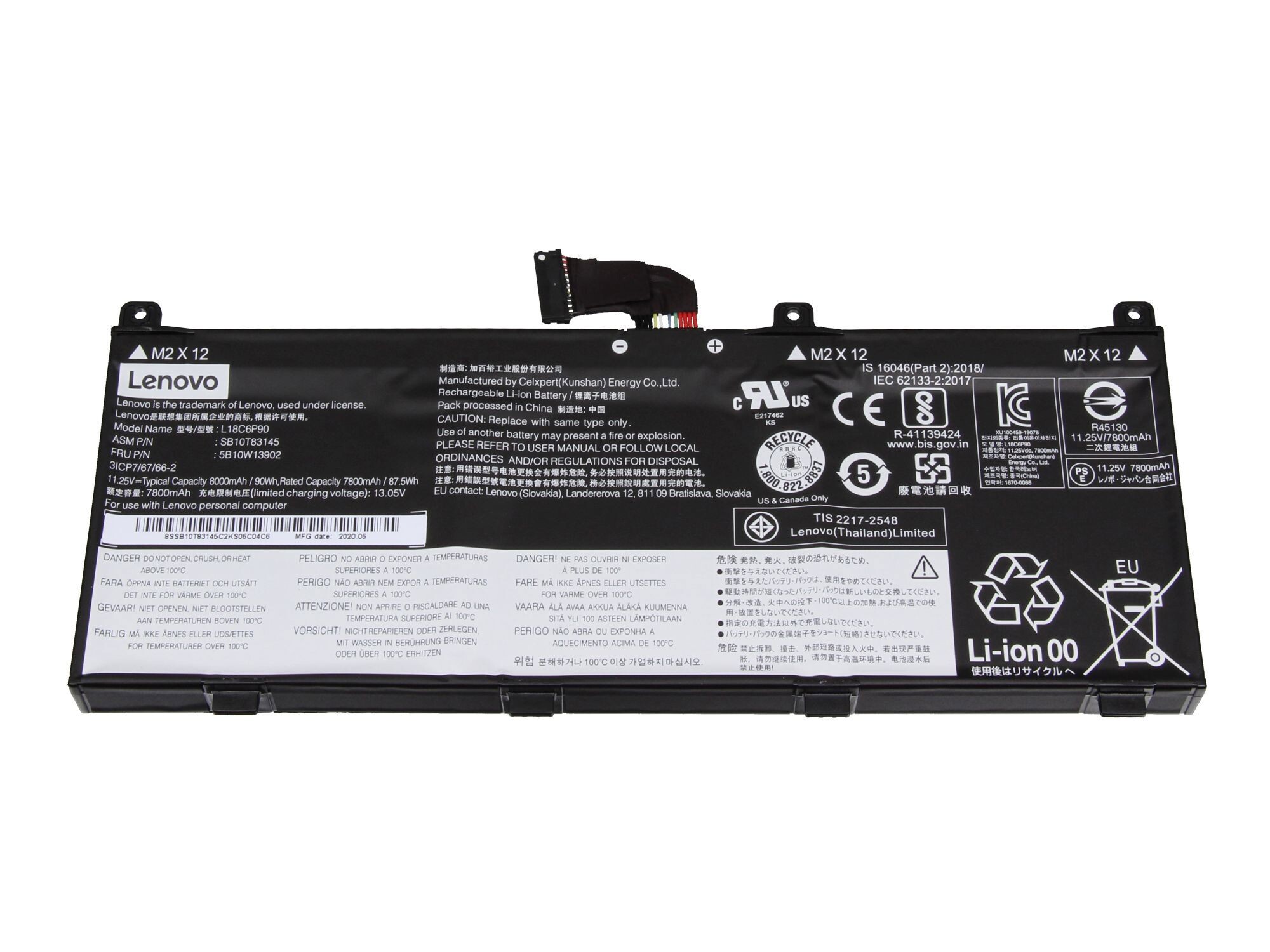Lenovo ThinkPad P53 (20QN/20QQ) original Batterie 90Wh