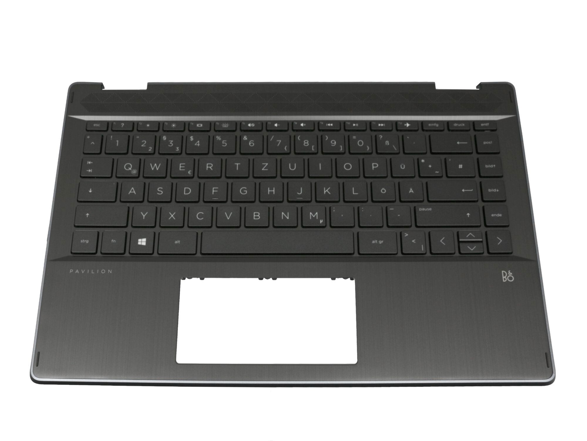 HP Pavilion x360 14-dh0100 original Tastatur inkl. Topcase DE (deutsch) schwarz/schwarz mit Backlight