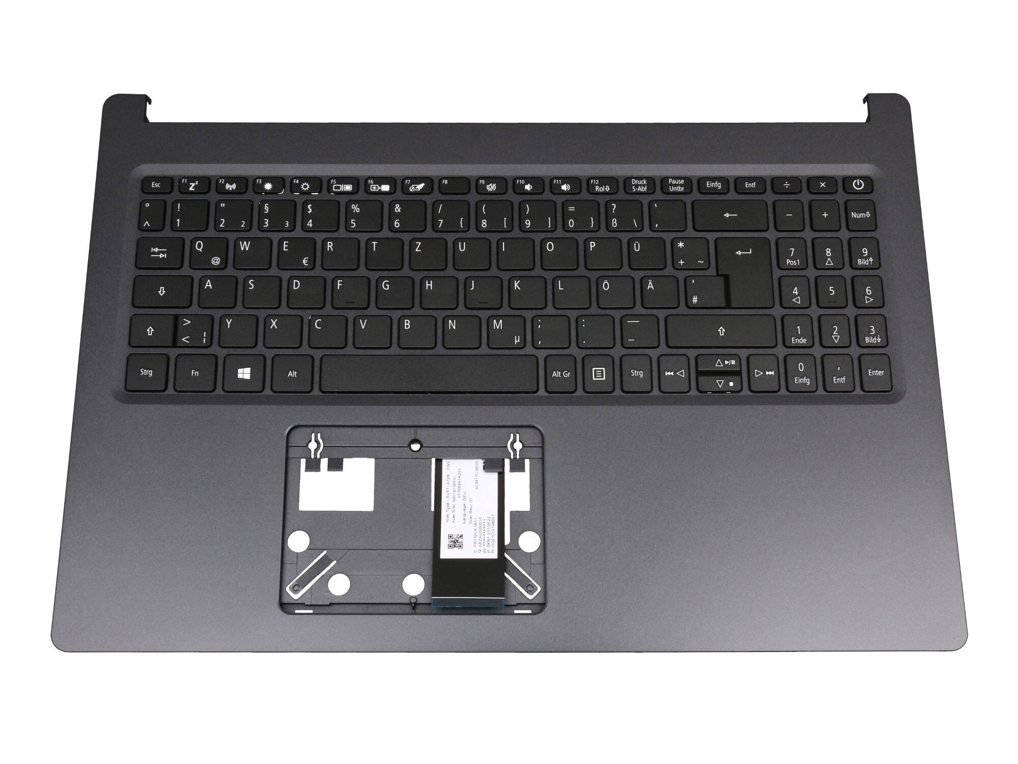 Acer Aspire 5 (A515-54) original Tastatur inkl. Topcase DE (deutsch) schwarz/schwarz