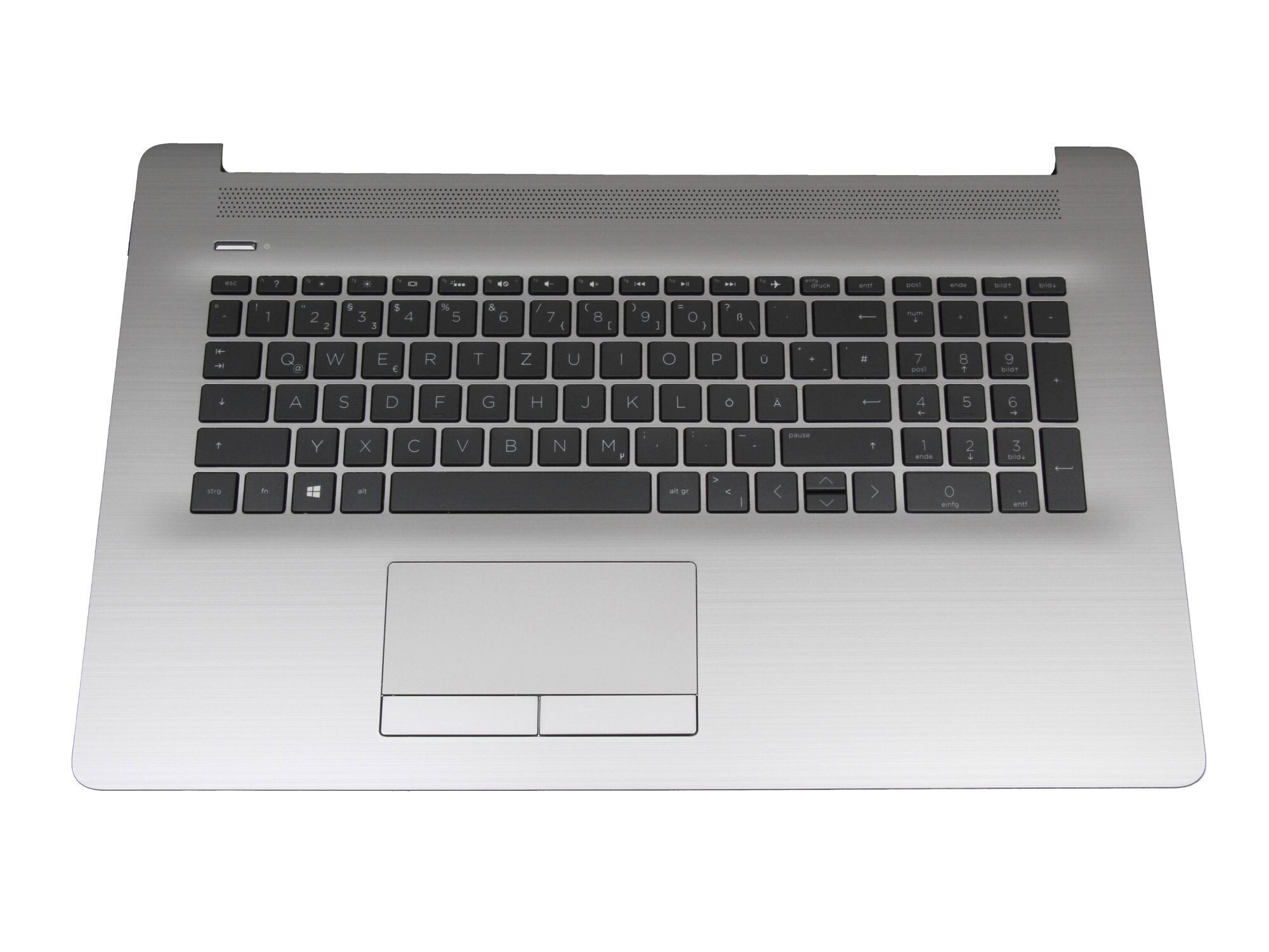HP 470 G7 original Tastatur inkl. Topcase DE (deutsch) schwarz/silber mit Backlight mit ODD