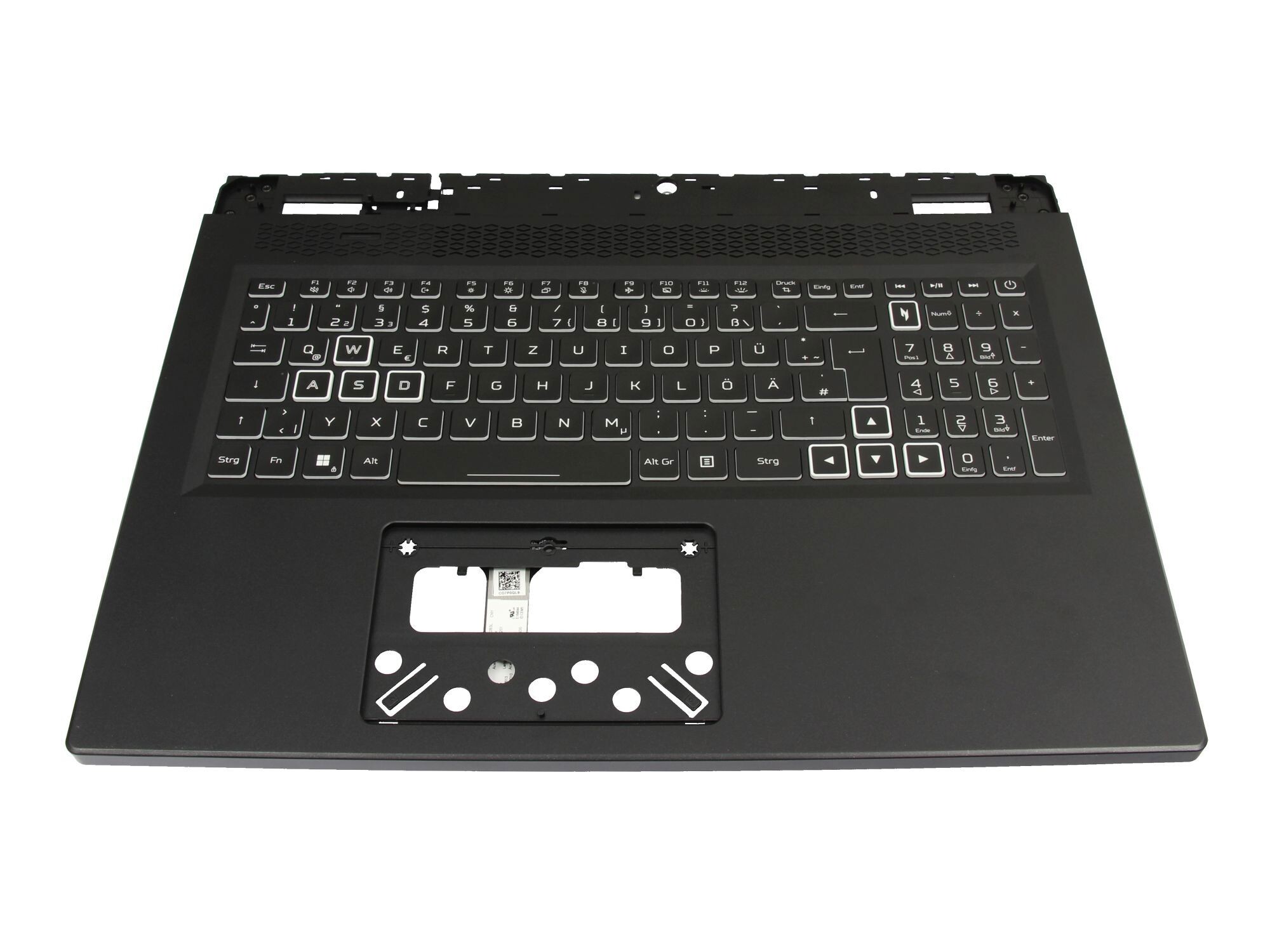 Acer Nitro 17 (AN17-41) original Tastatur inkl. Topcase DE (deutsch) schwarz/weiß/schwarz mit Backlight