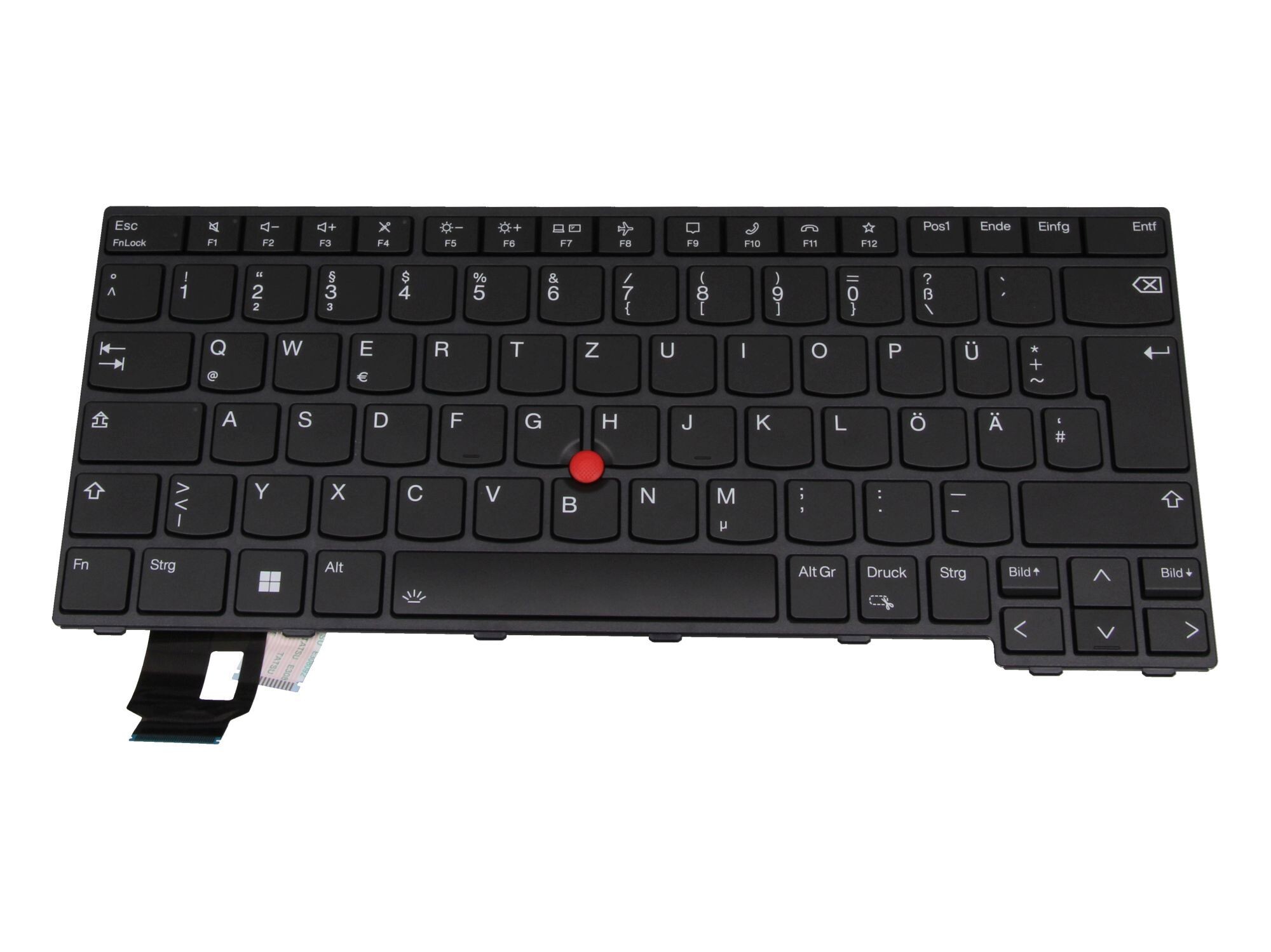 Lenovo ThinkPad L14 Gen 4 (21H1/21H2) original Tastatur DE (deutsch) schwarz/schwarz mit Backlight und Mouse-Stick