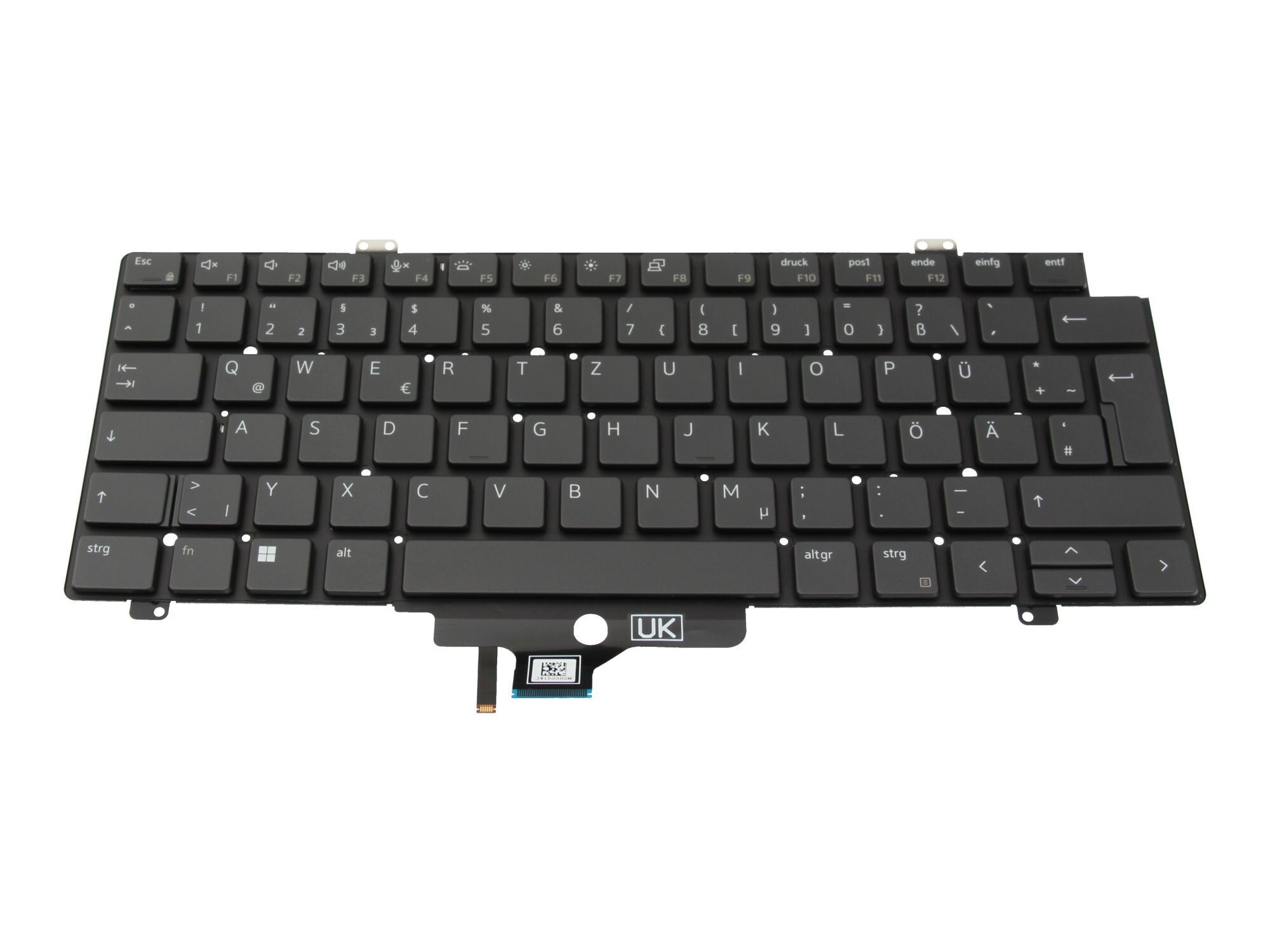 Dell Latitude 15 (7530) original Tastatur DE (deutsch) schwarz/schwarz mit Backlight