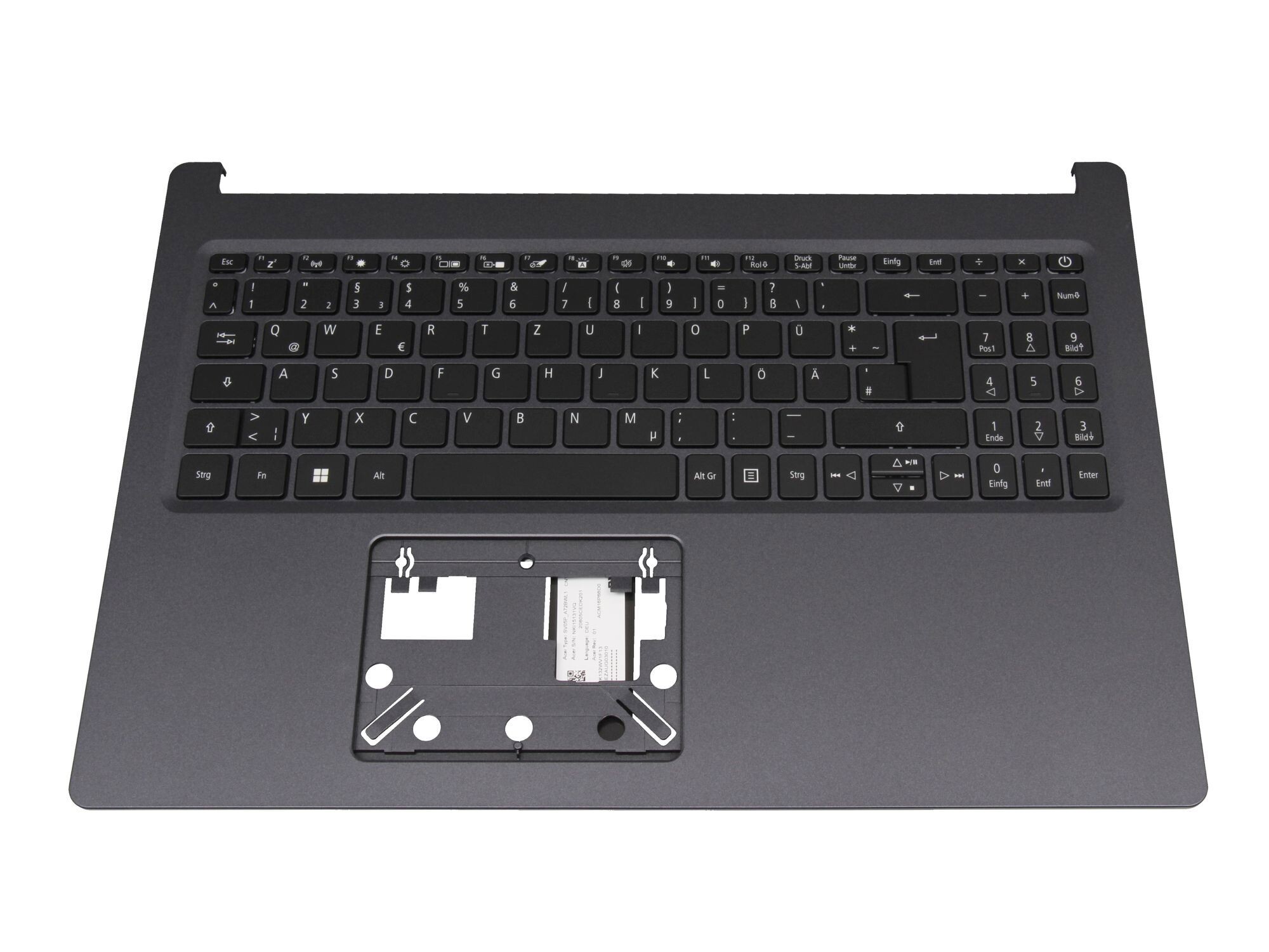 Acer Aspire 5 (A515-45G) original Tastatur inkl. Topcase DE (deutsch) schwarz/schwarz mit Backlight