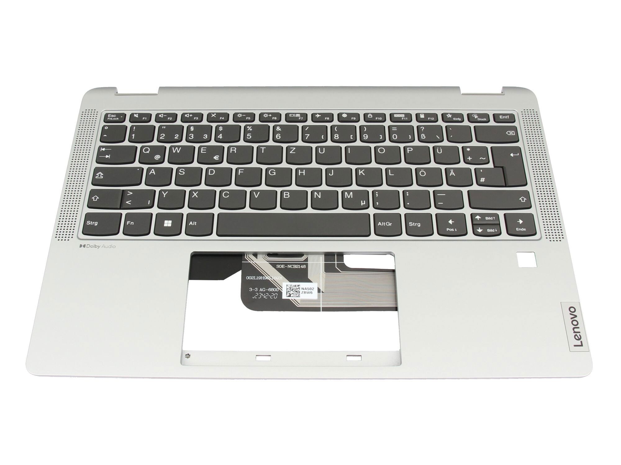 Lenovo IdeaPad Flex 5-14IAU7 (82R7/82TA) original Tastatur inkl. Topcase DE (deutsch) schwarz/grau