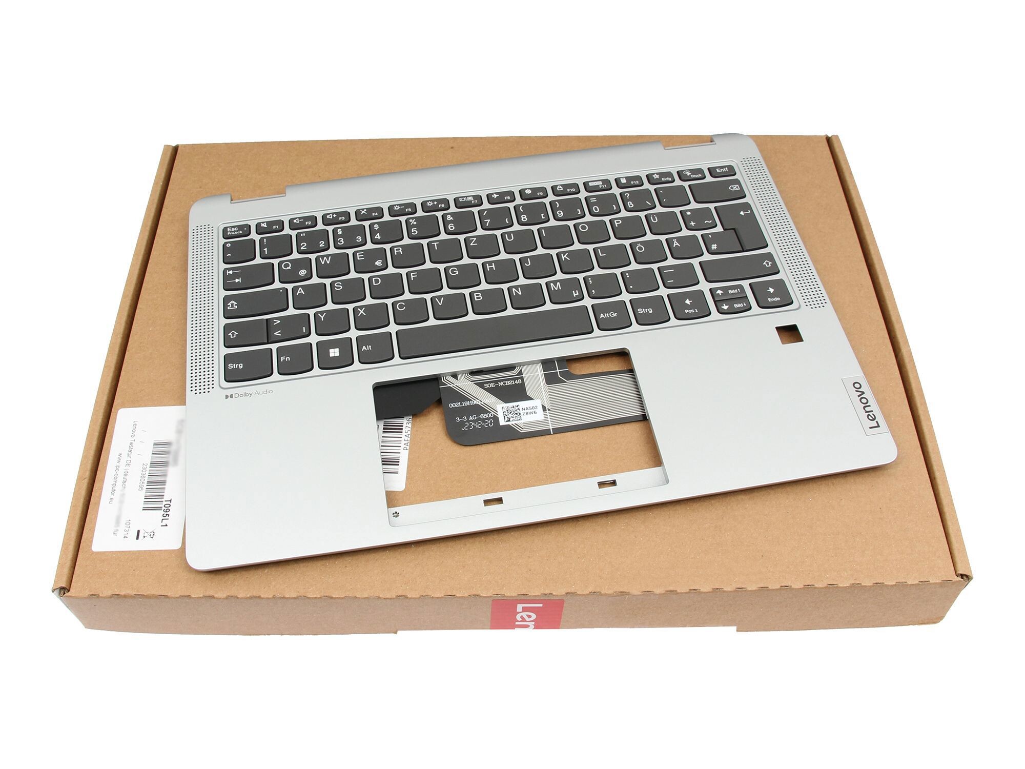Lenovo IdeaPad Flex 5-14IAU7 (82R7/82TA) original Tastatur inkl. Topcase DE (deutsch) schwarz/grau
