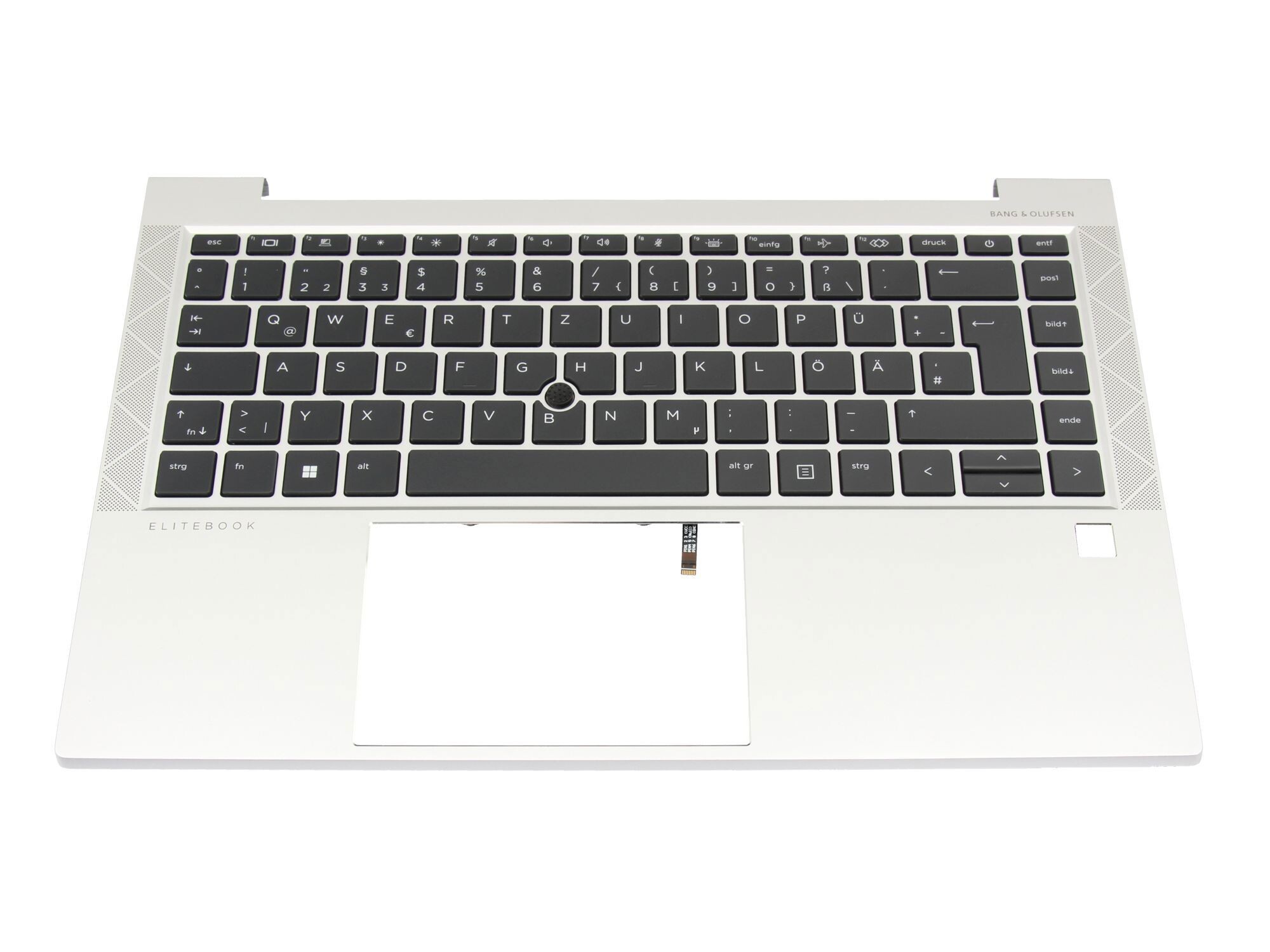 HP EliteBook 840 G8 original Tastatur inkl. Topcase DE (deutsch) schwarz/silber mit Backlight und Mouse-Stick
