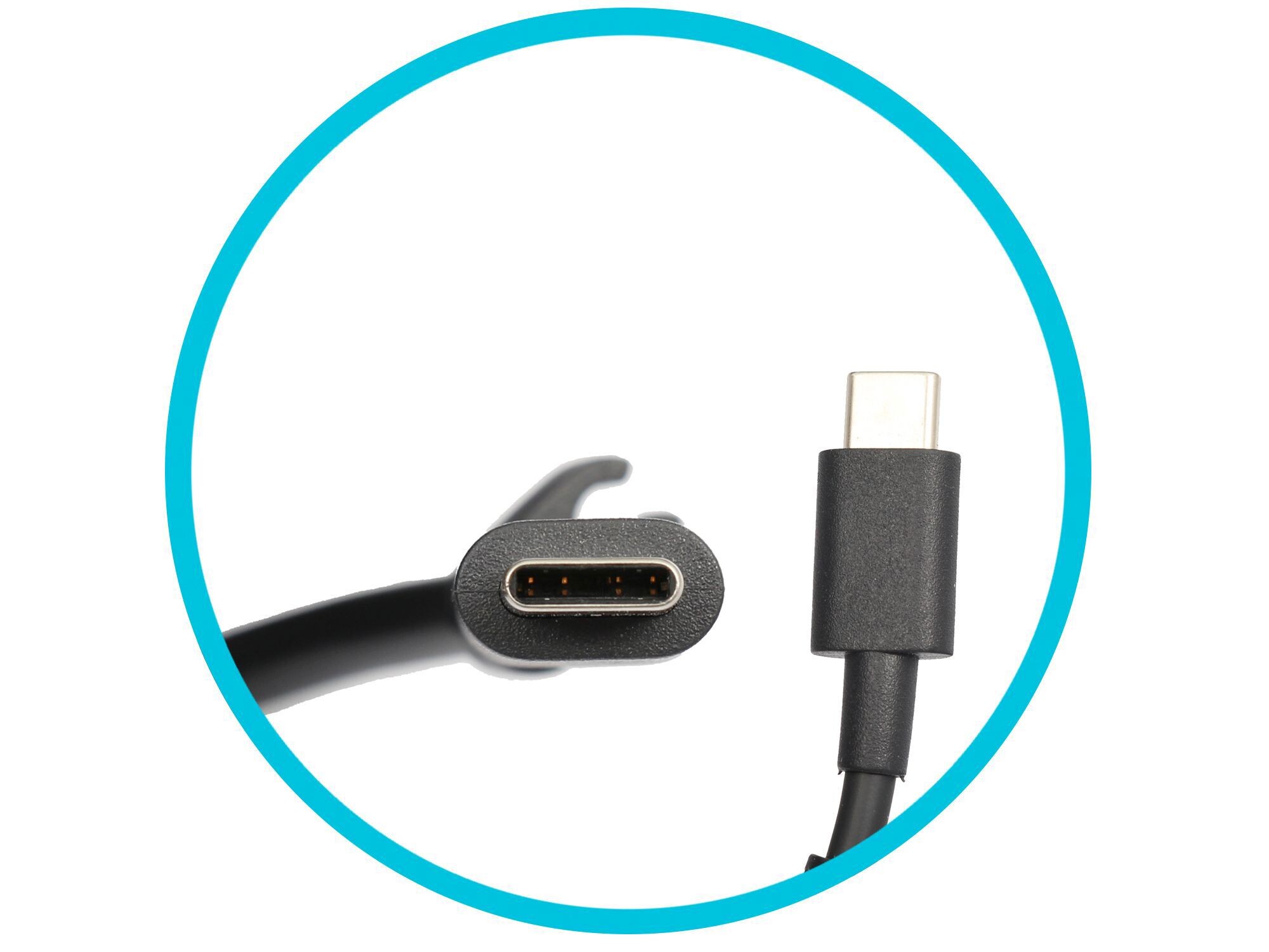 Dell Latitude 16 (7640) 2023 original GaN-chargeur USB-C 100 watts arrondie