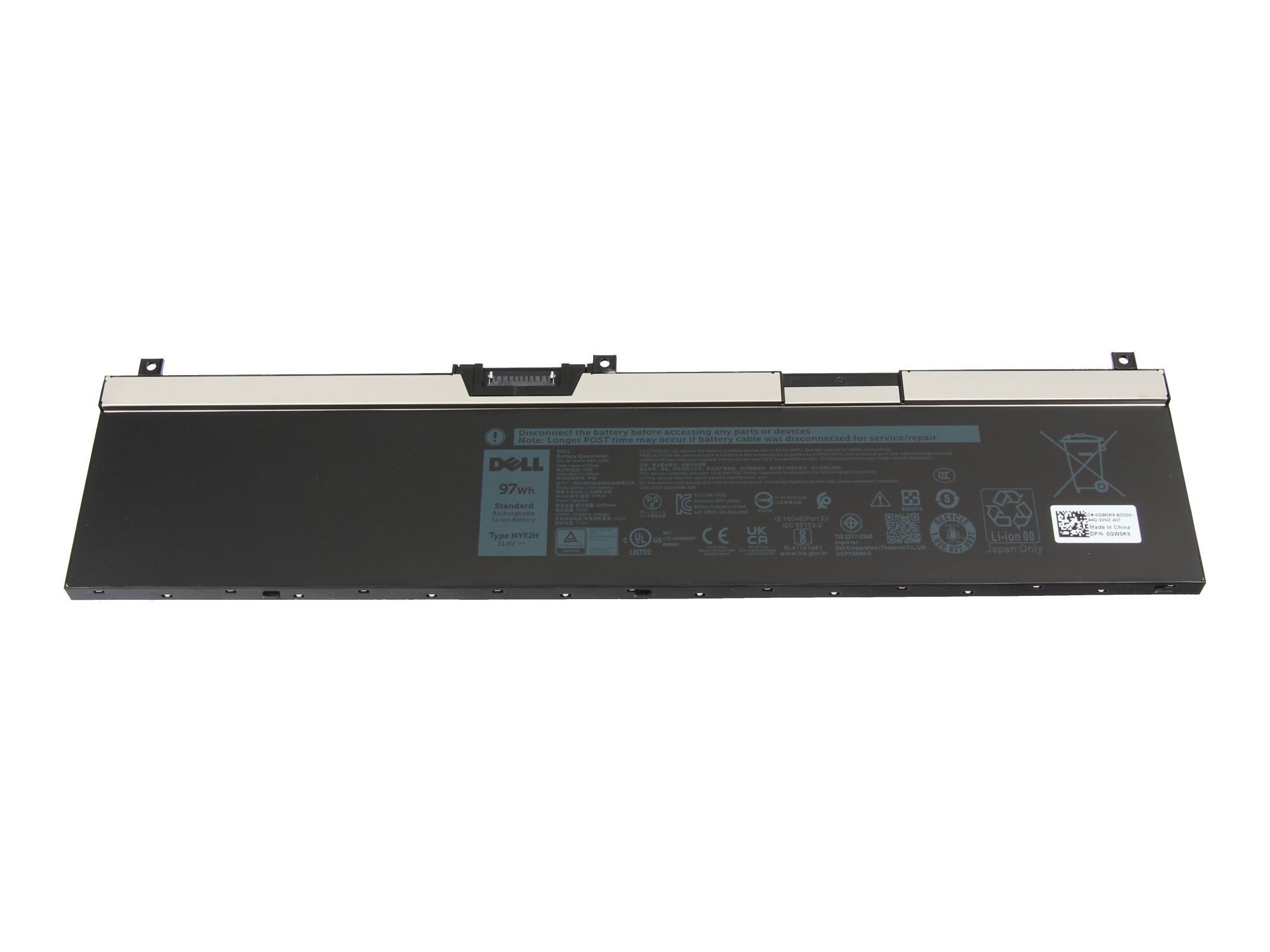 Dell Precision 17 (7740) original Batterie 97Wh (11.4V)
