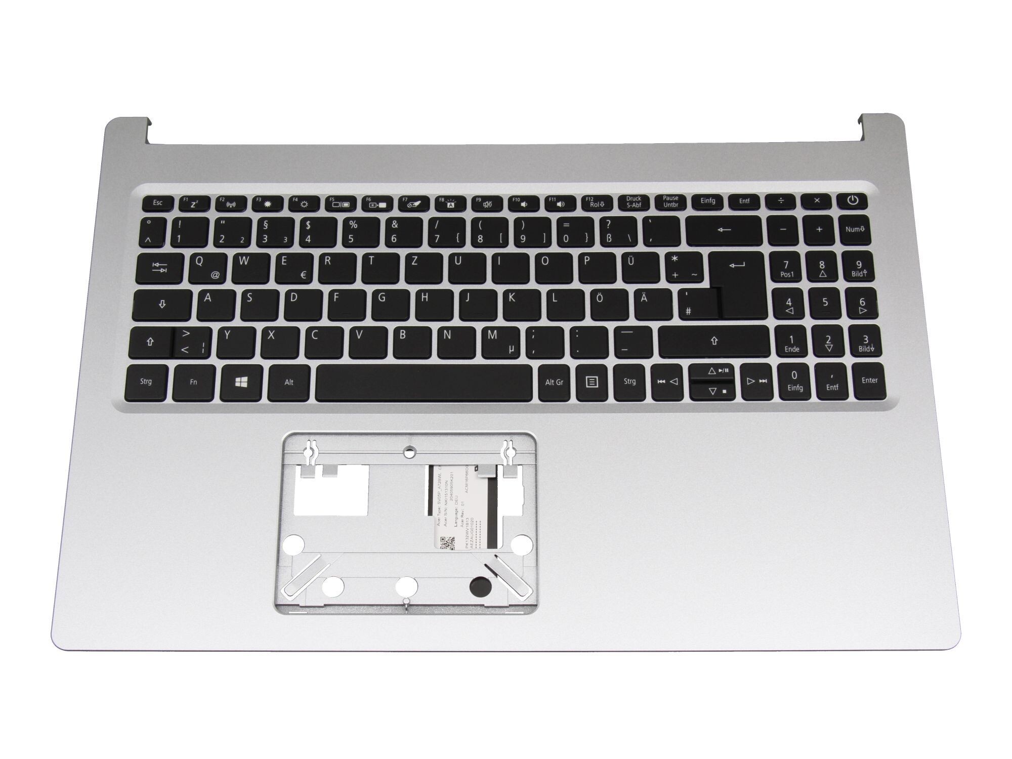 Acer Aspire 5 (A515-45G) original Tastatur inkl. Topcase DE (deutsch) schwarz/silber mit Backlight