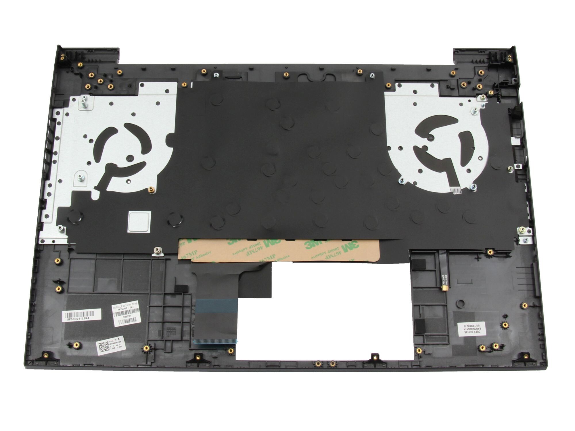 HP Omen 17-ck0000 original Tastatur inkl. Topcase DE (deutsch) schwarz/schwarz mit Backlight (RTX-Grafikkarte)