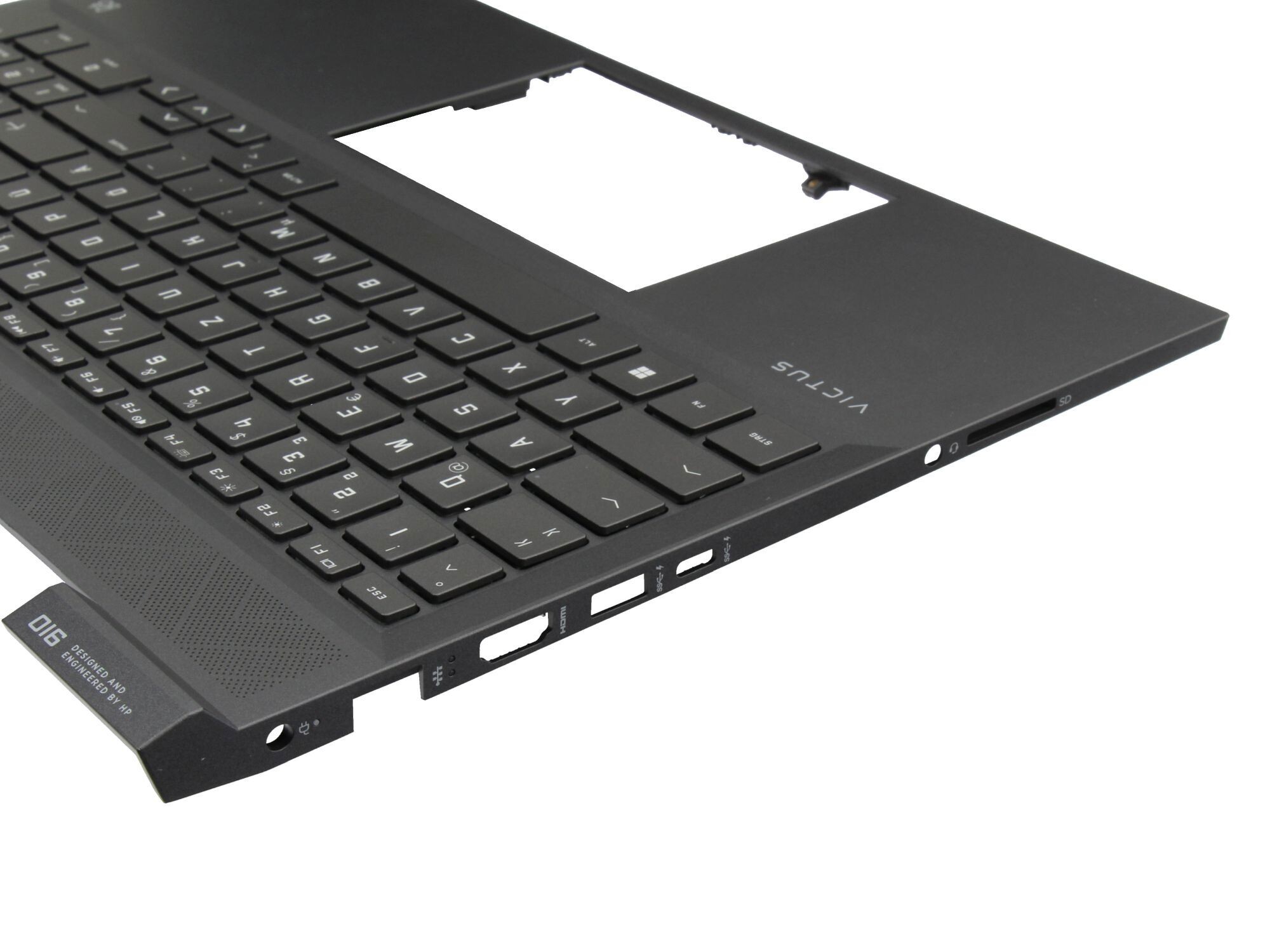 HP Omen 17-ck0000 original Tastatur inkl. Topcase DE (deutsch) schwarz/schwarz mit Backlight (RTX-Grafikkarte)
