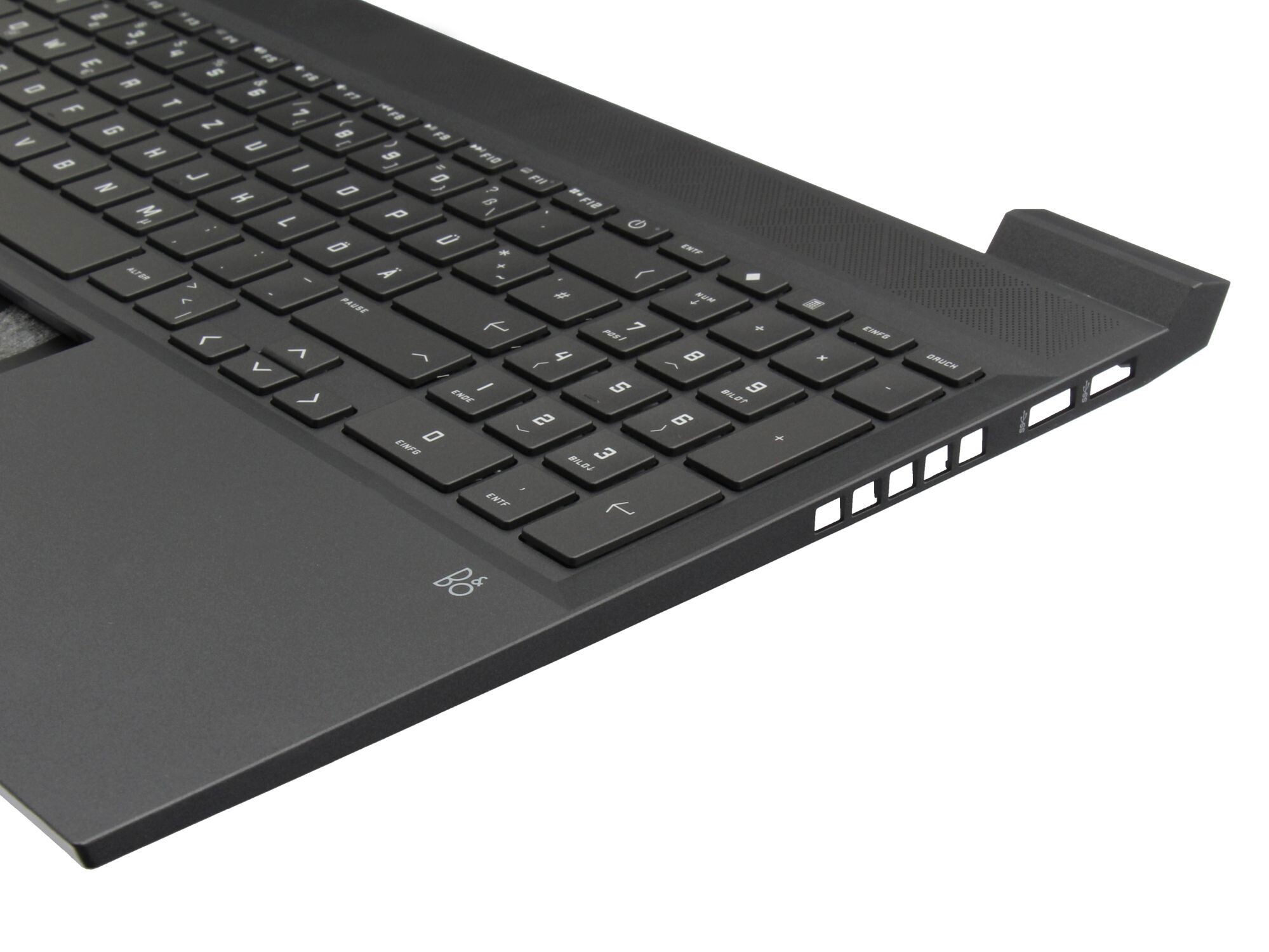HP Omen 17-ck0000 original Tastatur inkl. Topcase DE (deutsch) schwarz/schwarz mit Backlight (RTX-Grafikkarte)
