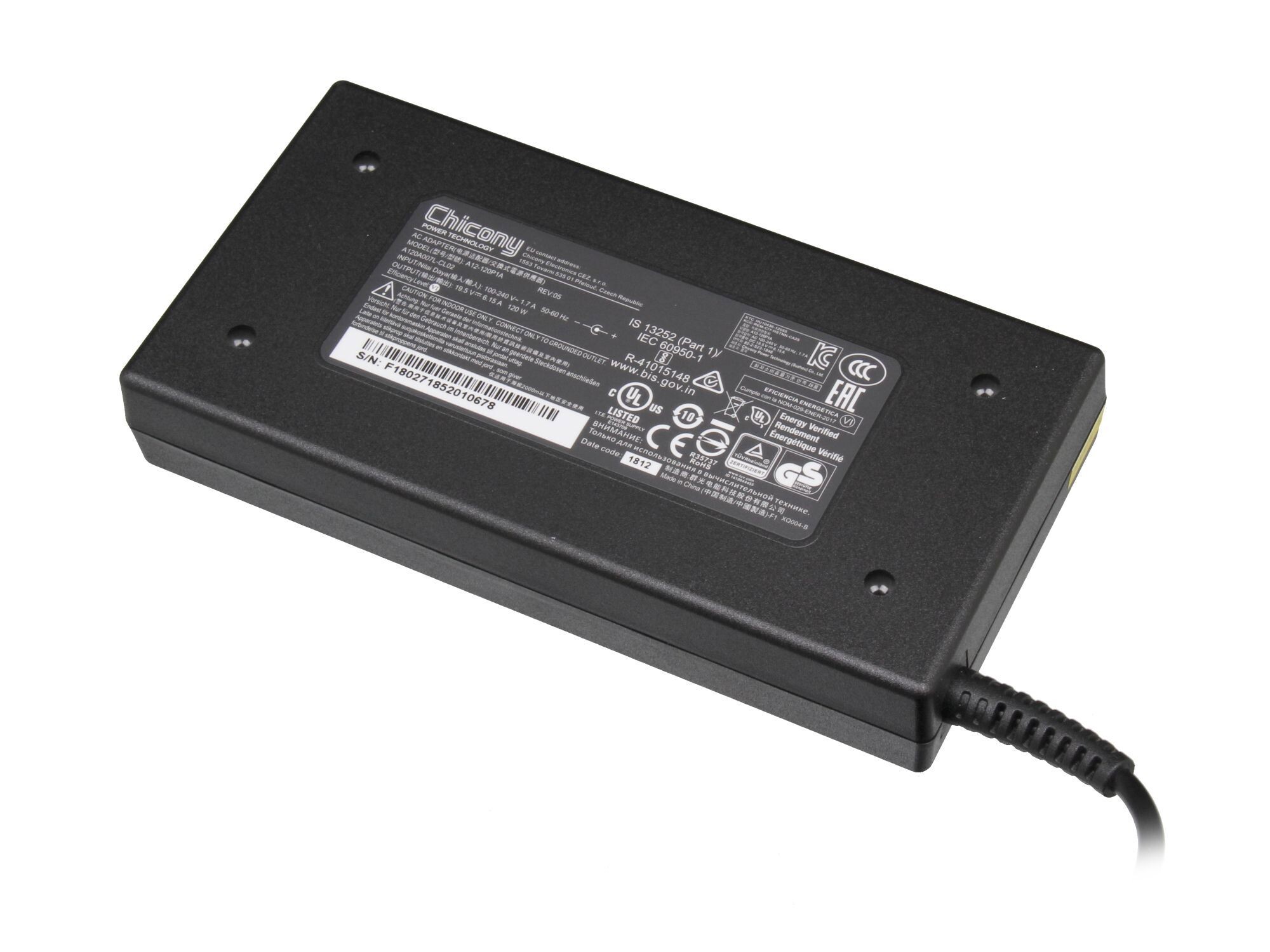 Chicony chargeur 120 watts arrondie pour Medion Erazer Defender P50 (NP70RND1)