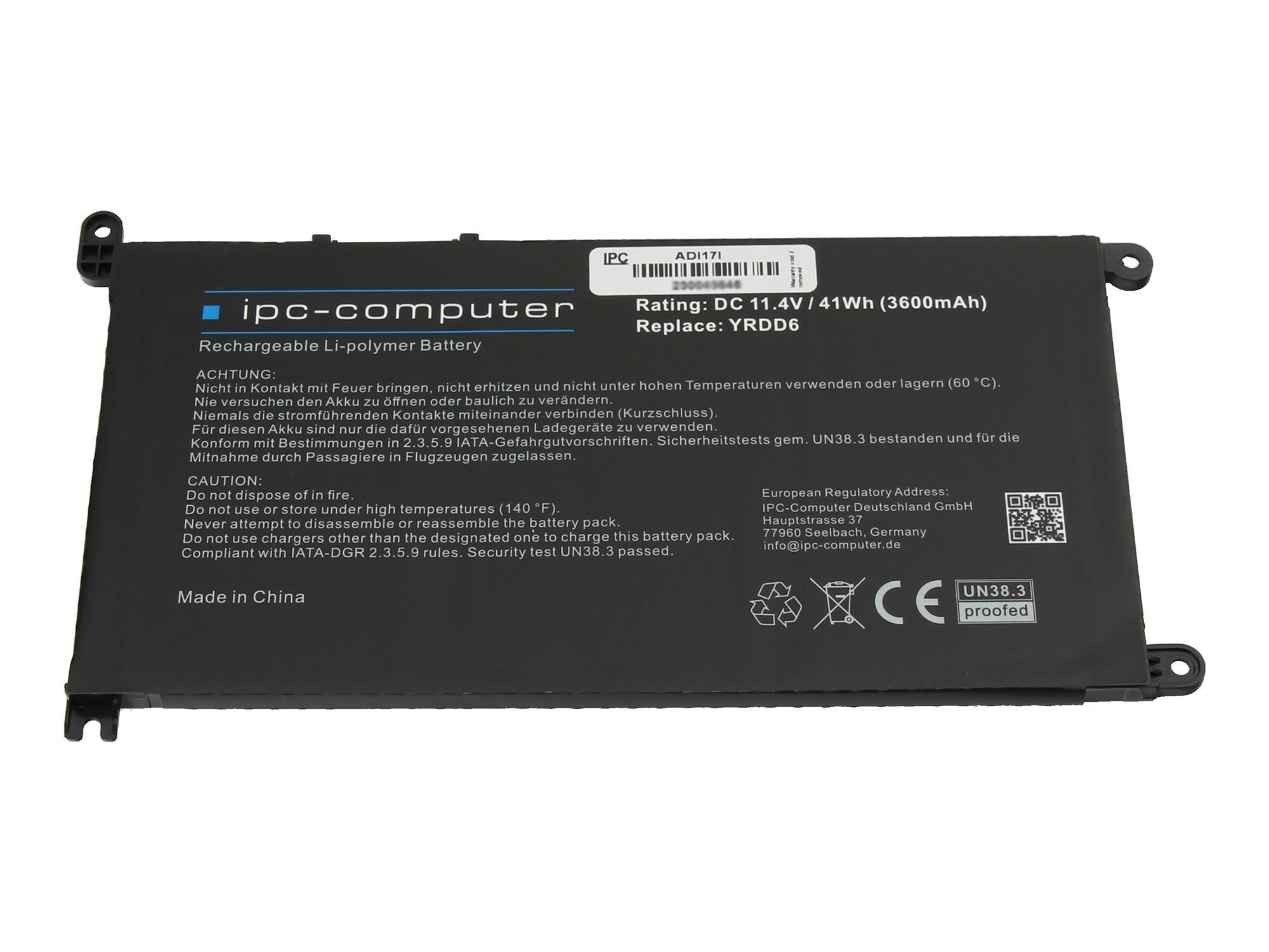 OWJPC4 Akku 41Wh für Dell