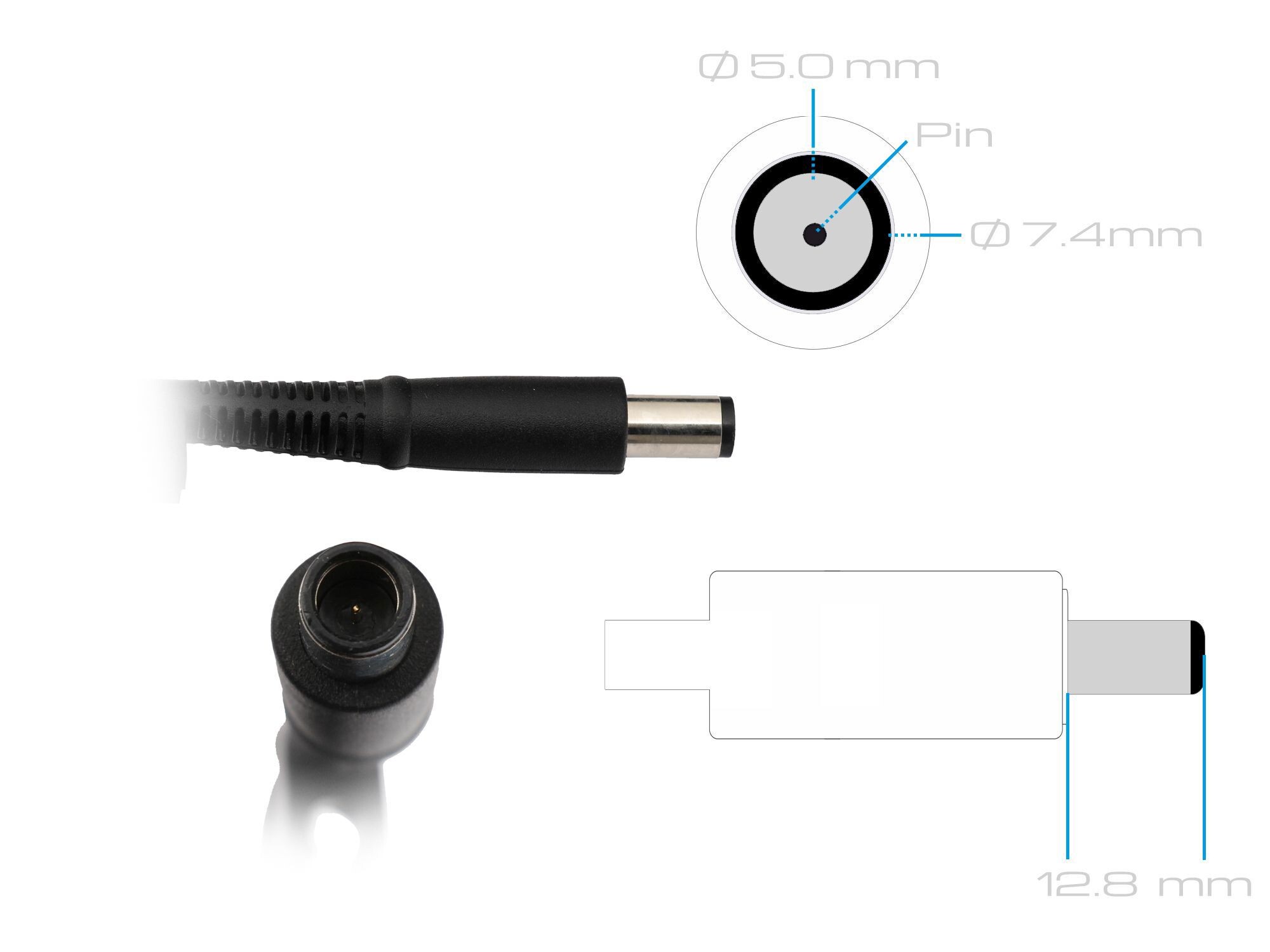 HP Compaq nc8430 Business original chargeur 65 watts construction normale 19,5V