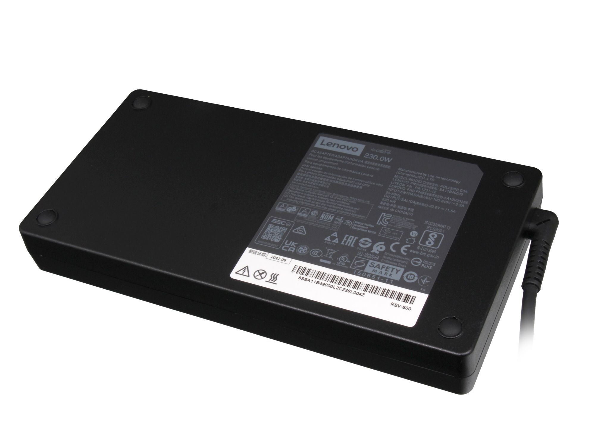 Lenovo ThinkPad P53 (20QN/20QQ) original chargeur 230 watts mince