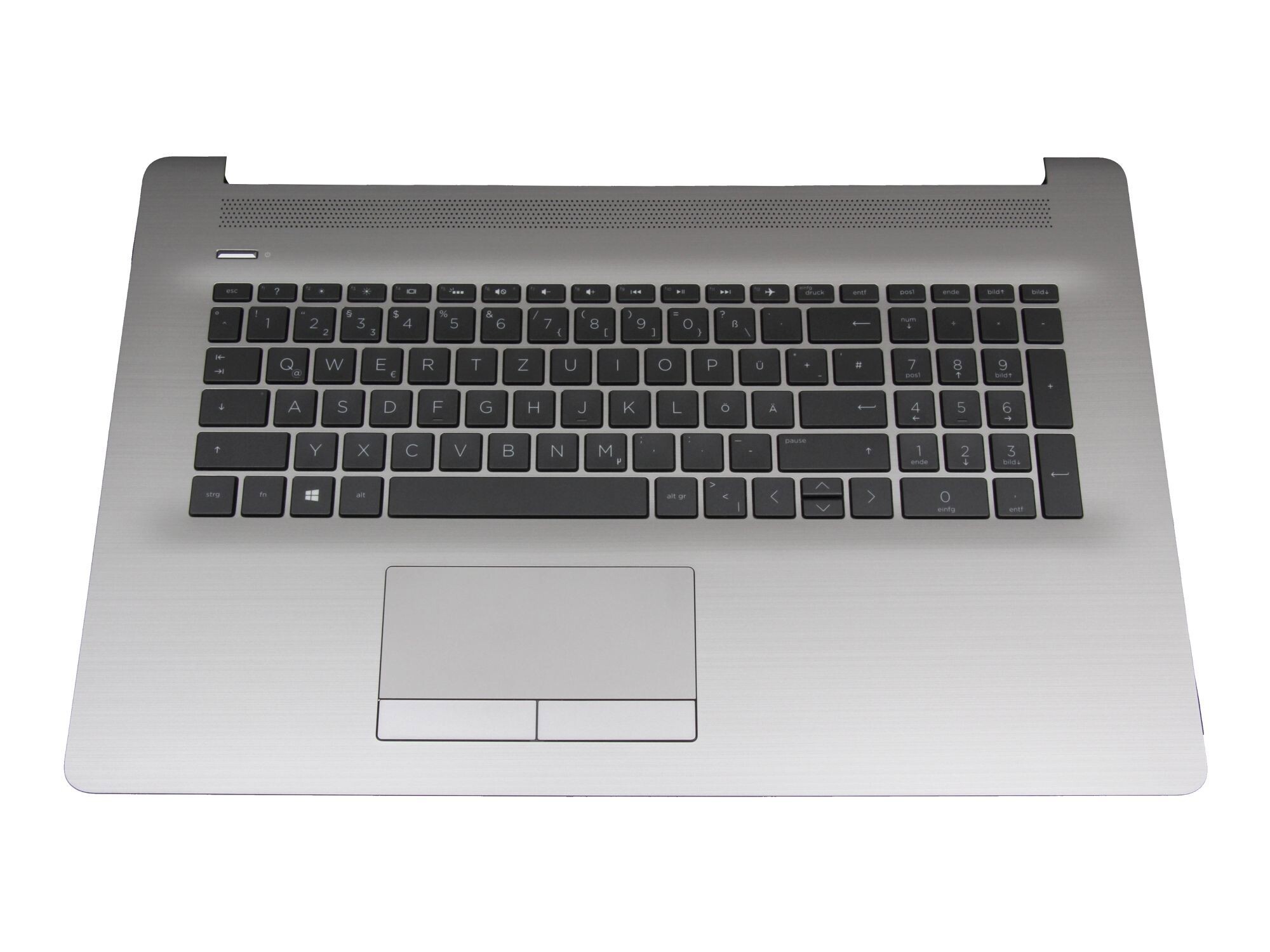 HP 470 G7 original Tastatur inkl. Topcase DE (deutsch) schwarz/silber mit Backlight ohne ODD