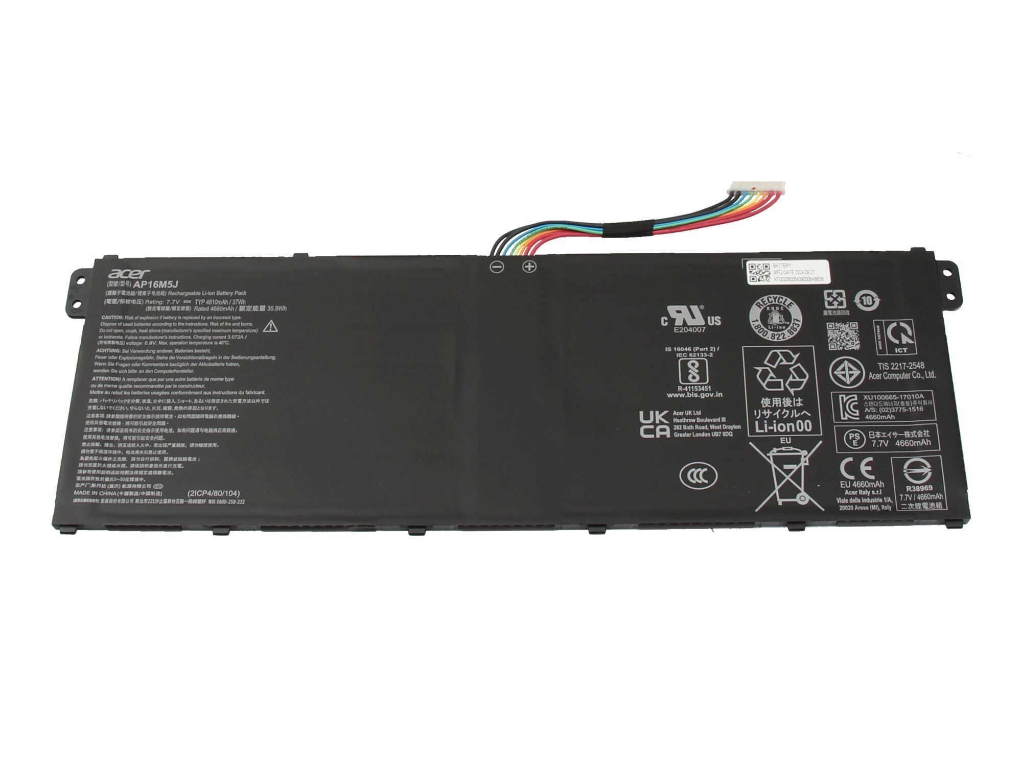 Acer Akku für Extensa 215 (EX215-51G) 37Wh 7,7V (AP16M5J)