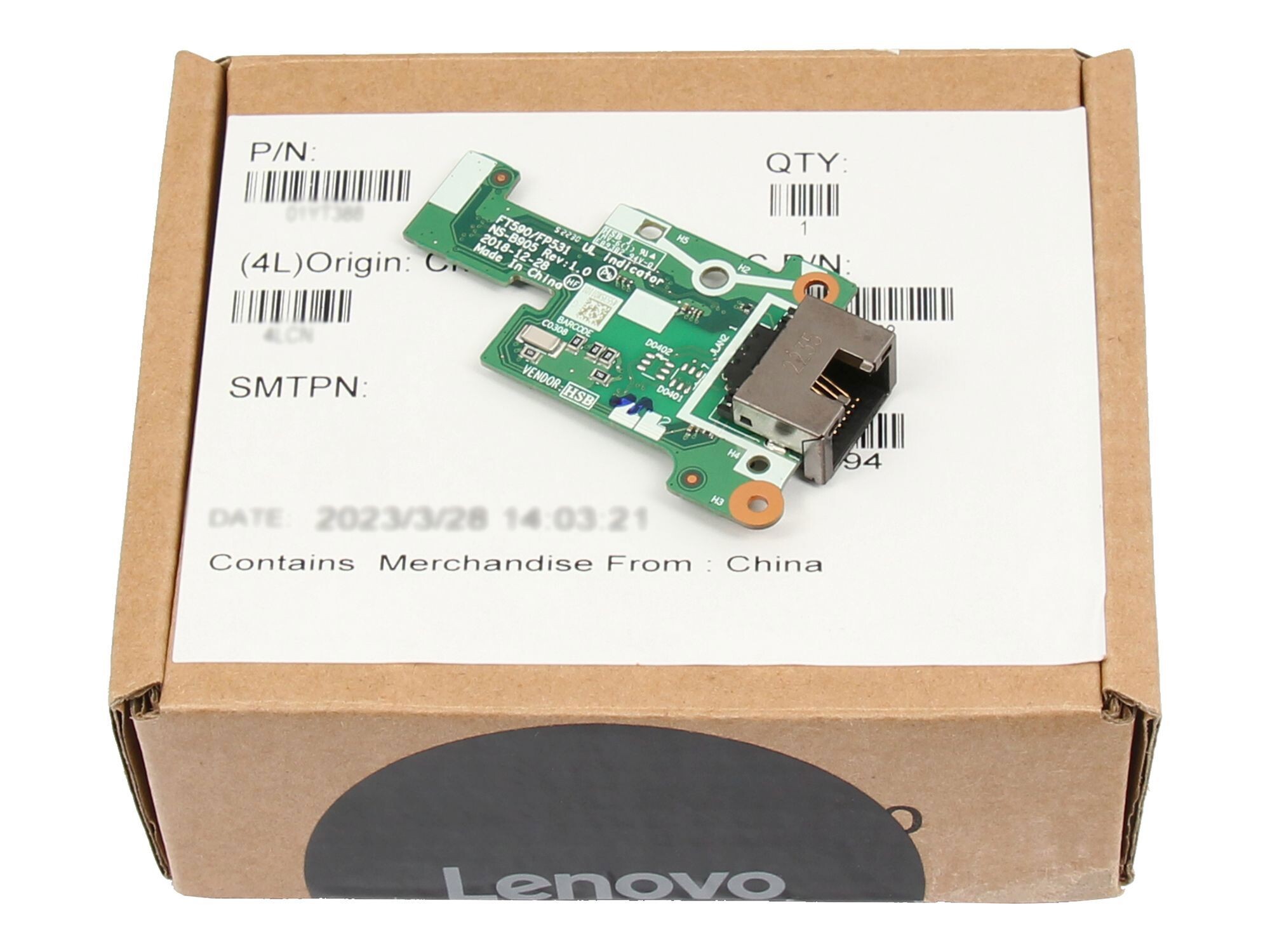 Lenovo ThinkPad P15s Gen 2 (20W6/20W7) original RJ45 Platine