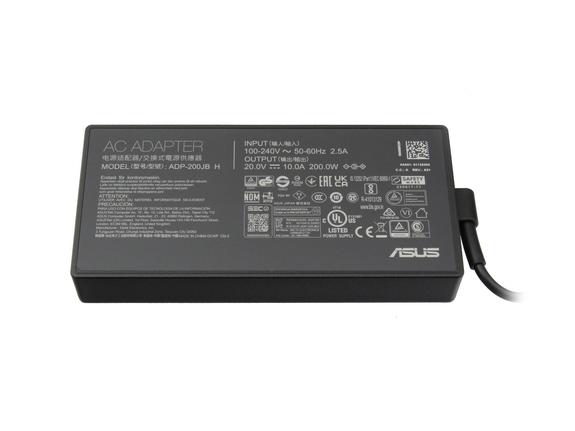 Asus ROG Strix G17 G713IE original chargeur 200 watts