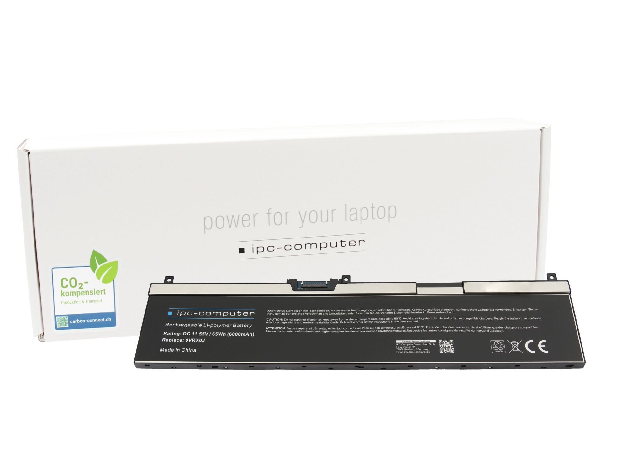 IPC-Computer Batterie 65Wh Nouveau (11.55V) compatible pour Dell Precision 17 (7740)