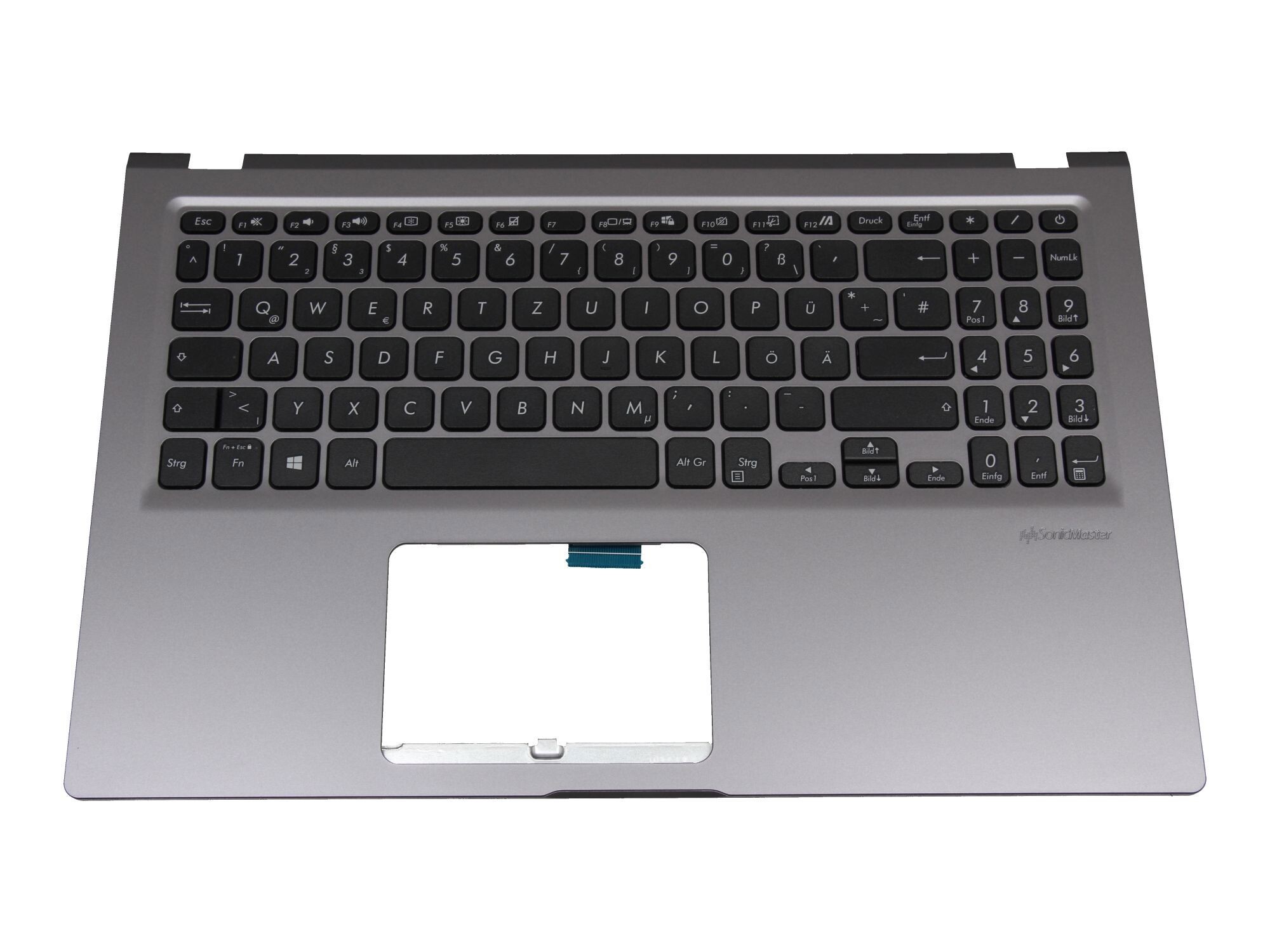 Asus VivoBook 15 F515JA original Tastatur inkl. Topcase DE (deutsch) schwarz/grau