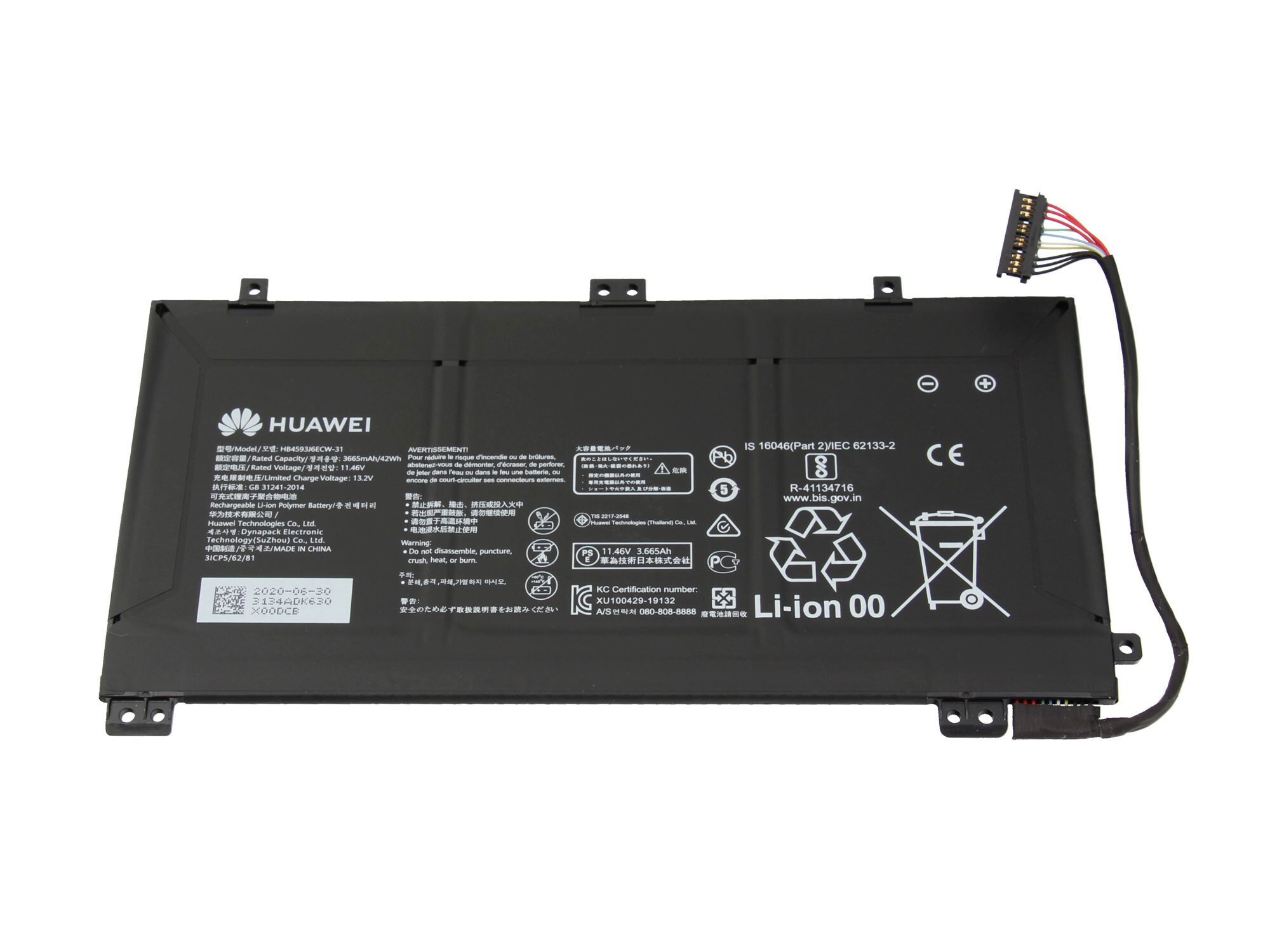 Huawei HB4593J6ECW-31 original Batterie 42Wh