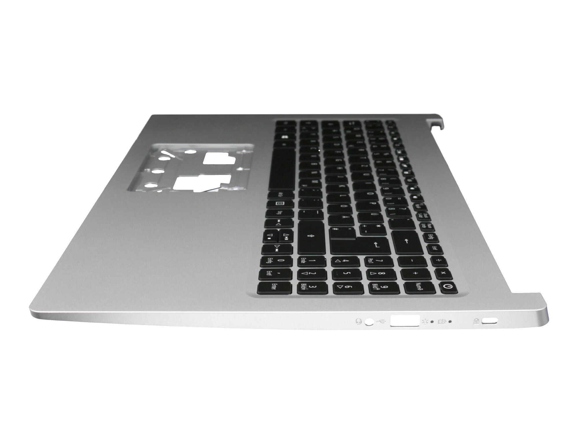 Acer 6B.HDGN7.022 Original Tastatur inkl. Topcase DE (deutsch) schwarz/silber mit Backlight