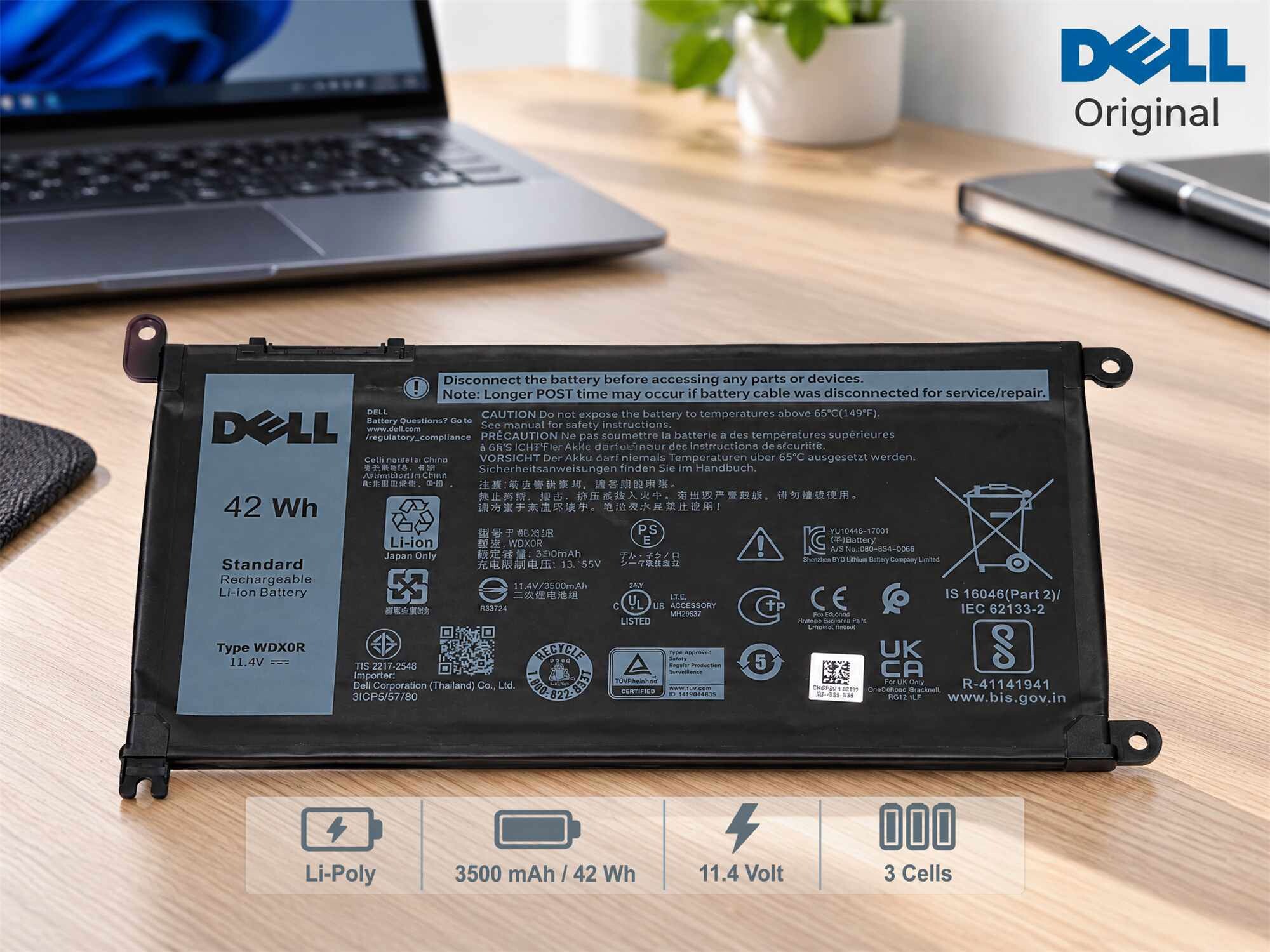 Dell Akku für Latitude 14 (3490) 42Wh (1,5cm Variante)
