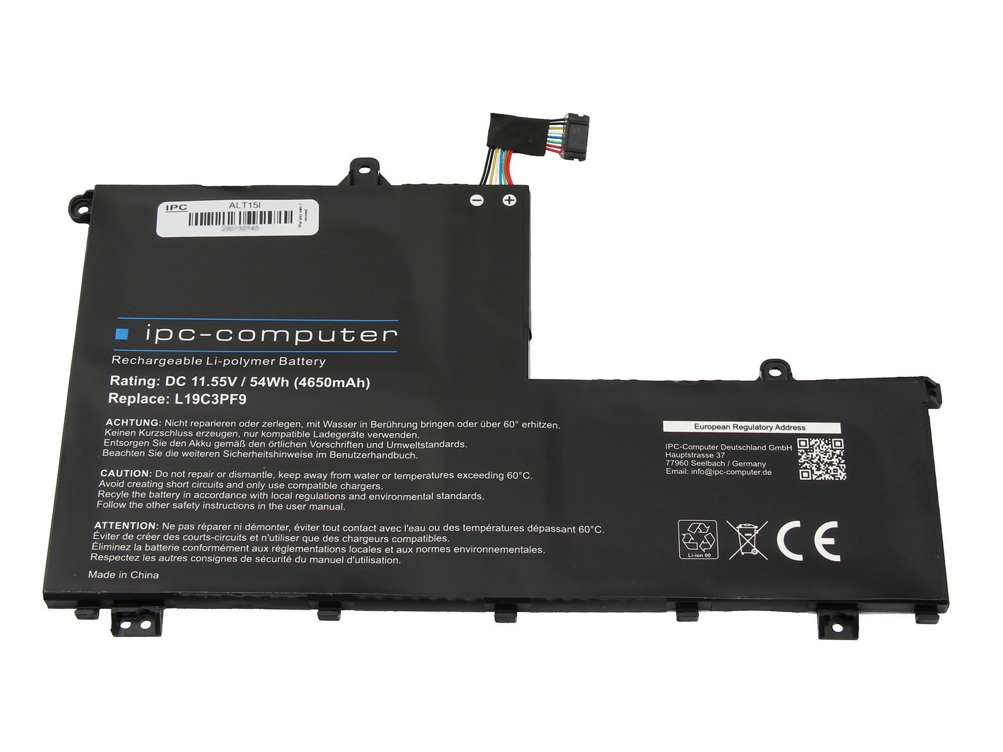 IPC-Computer Batterie 54Wh Nouveau compatible pour Lenovo ThinkBook 15 G4 IAP (21DJ)