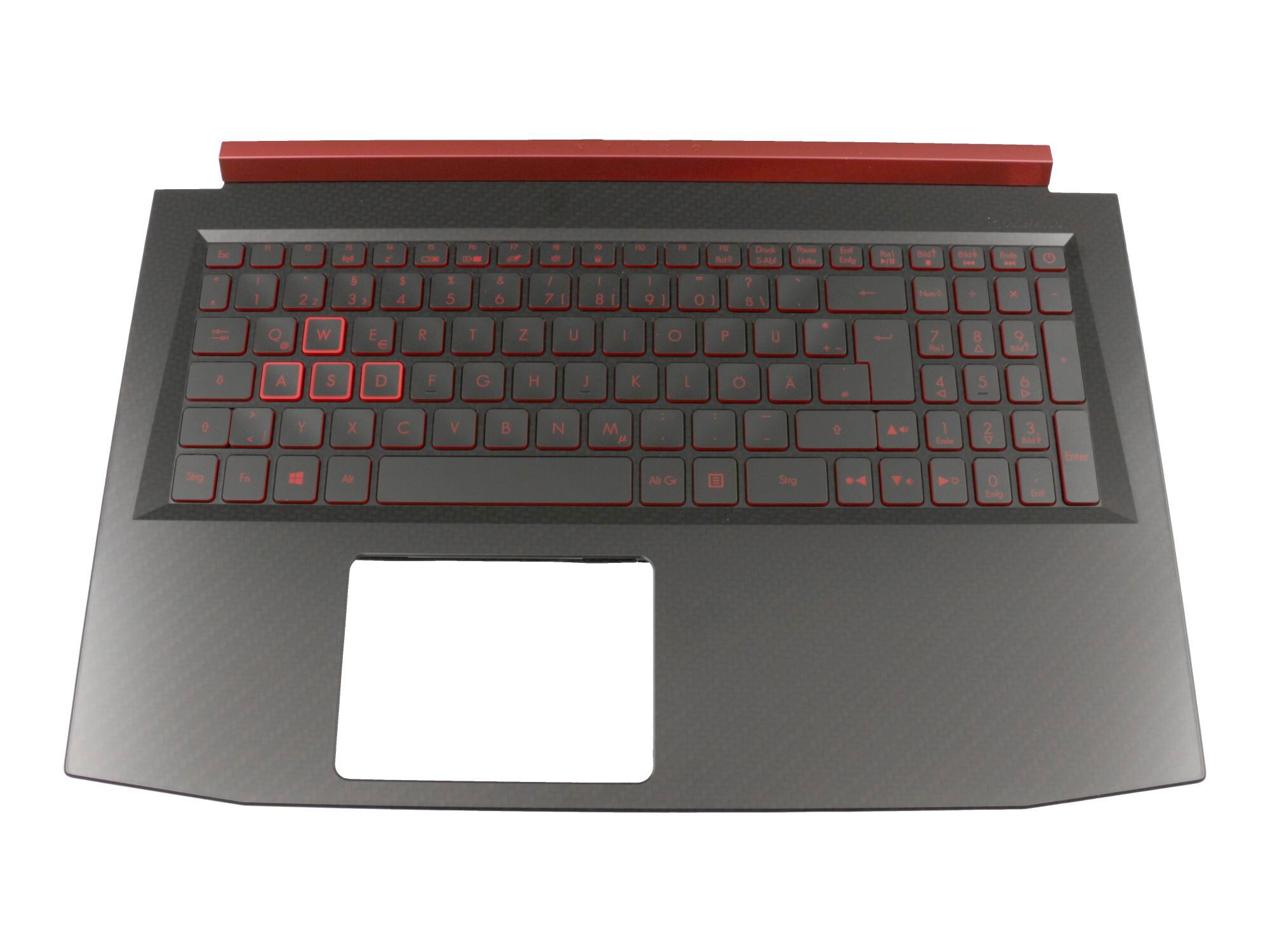 Acer Nitro 5 (AN515-41) original Tastatur inkl. Topcase DE (deutsch) schwarz/rot/schwarz mit Backlight (Nvidia 1050)