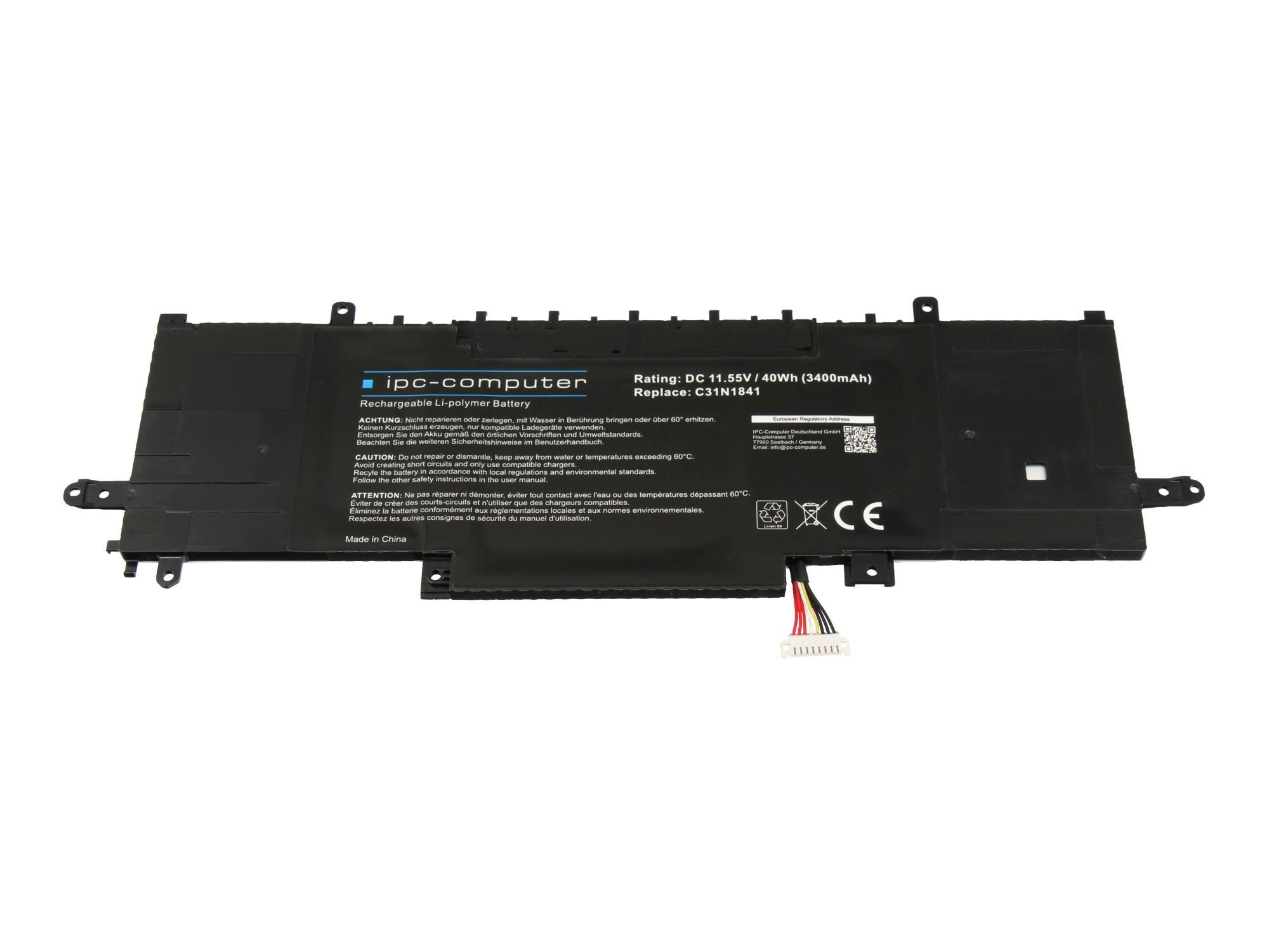 IPC-Computer Batterie 40Wh Nouveau compatible pour Asus ZenBook 14 UX434FA
