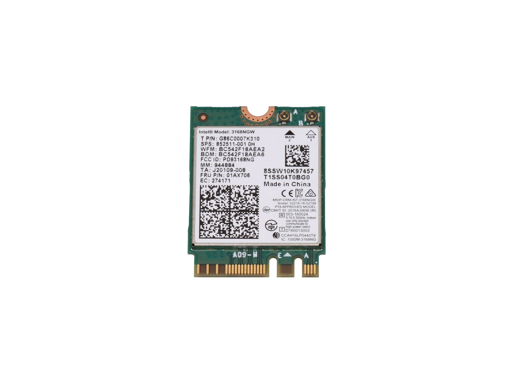 Acer Aspire 5 (A517-51) original WLAN/Bluetooth Karte