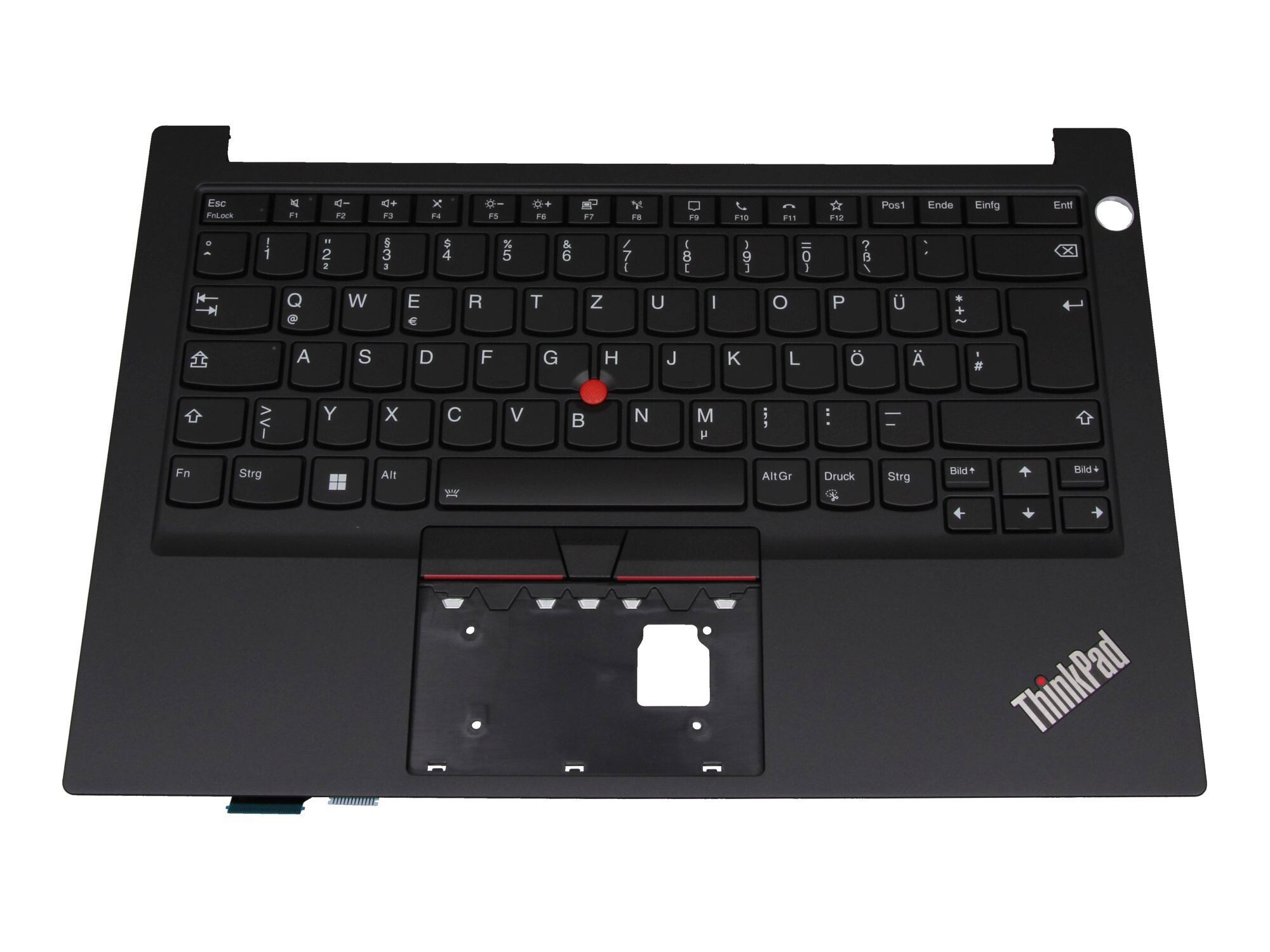 Lenovo ThinkPad E14 Gen 3 (20Y7) original Tastatur inkl. Topcase DE (deutsch) schwarz/schwarz mit Backlight und Mouse-Stick