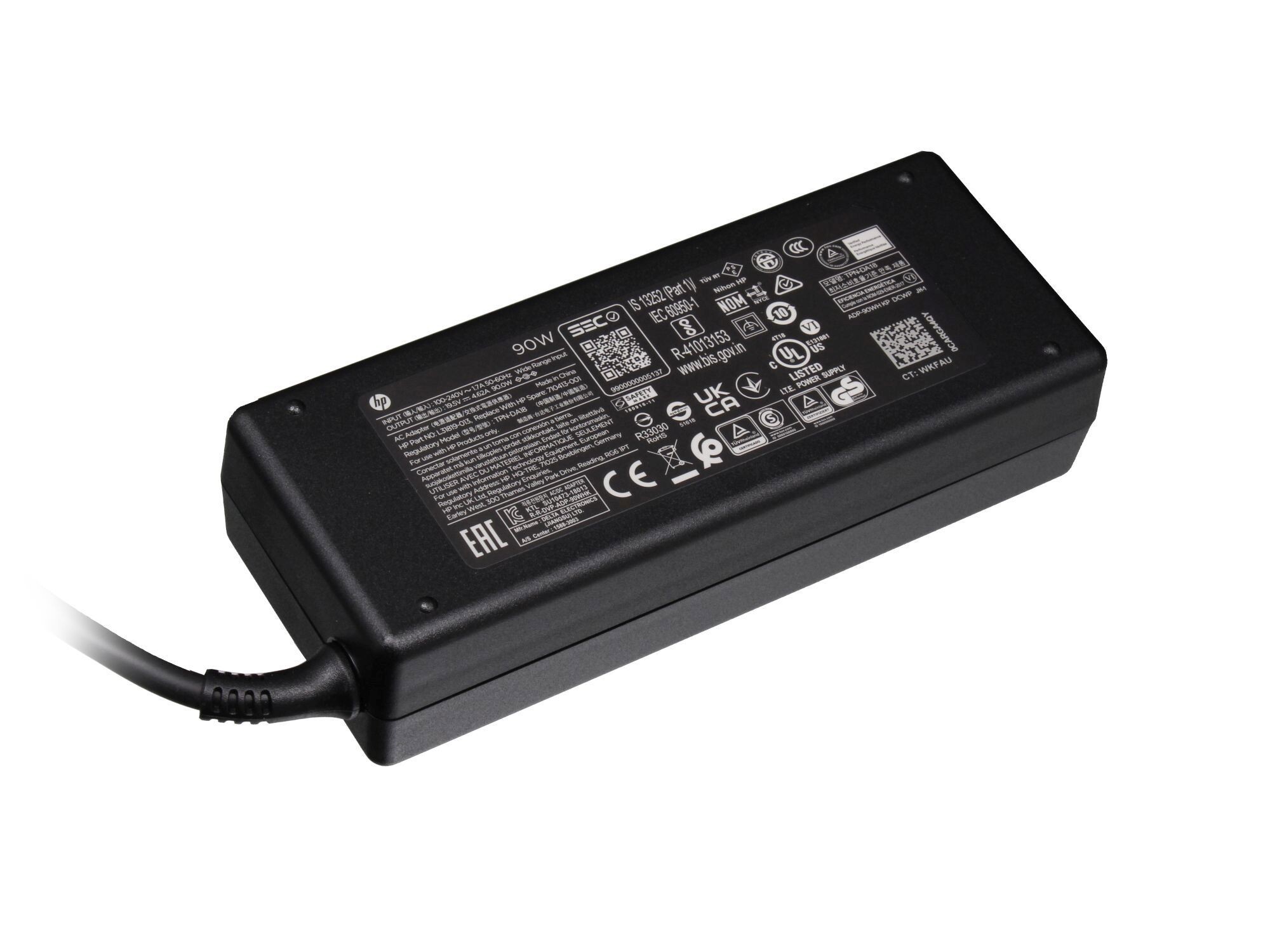 HP ProBook 650 G2 original chargeur 90 watts avec adaptateur (fiche 4,5/7,4 mm)