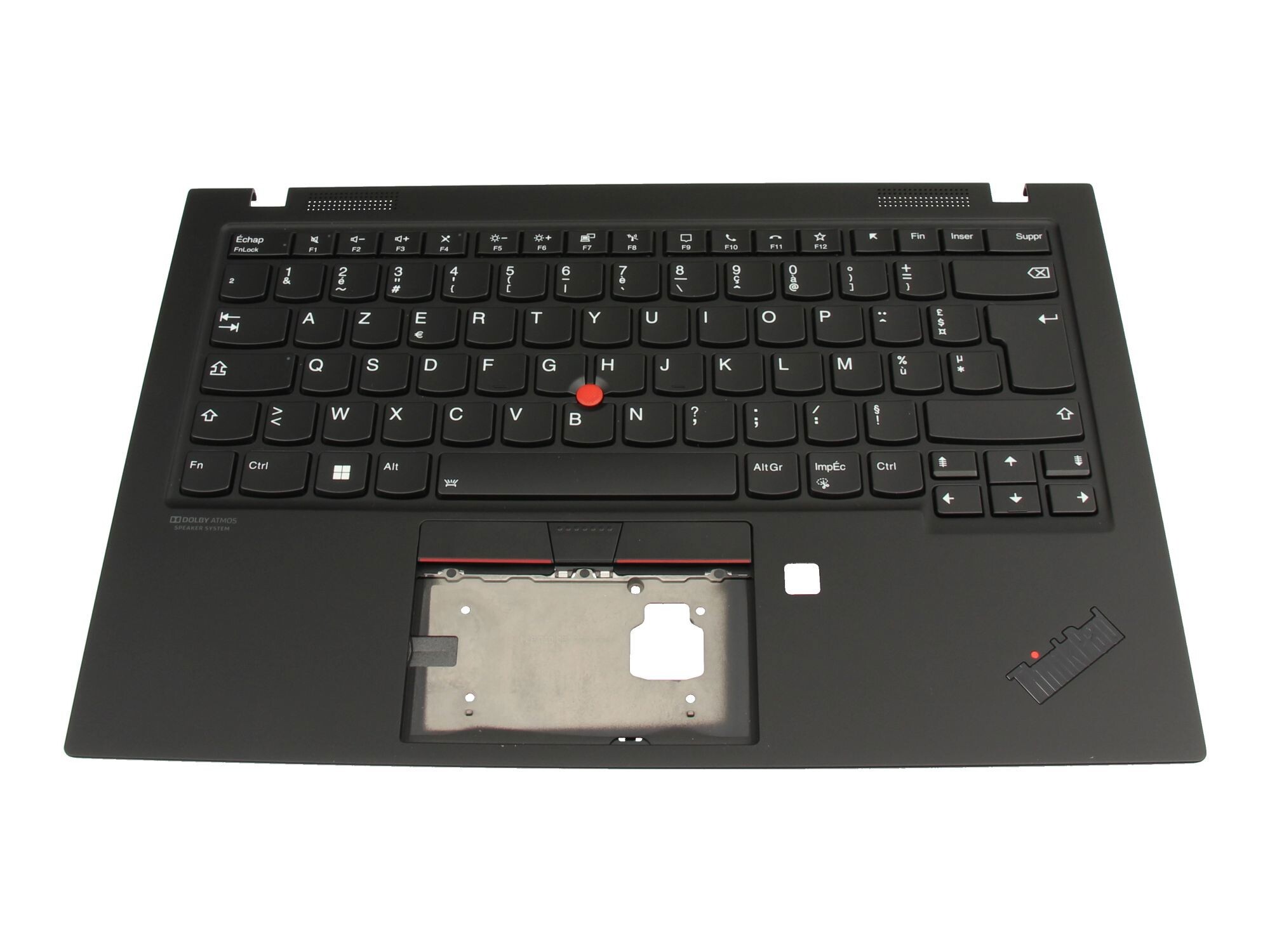  Tastatur inkl. Topcase FR (französisch) schwarz/schwarz mit Backlight und Mouse-Stick für Lenovo ThinkPad X1 Carbon 8th Gen (20UA/20U9)