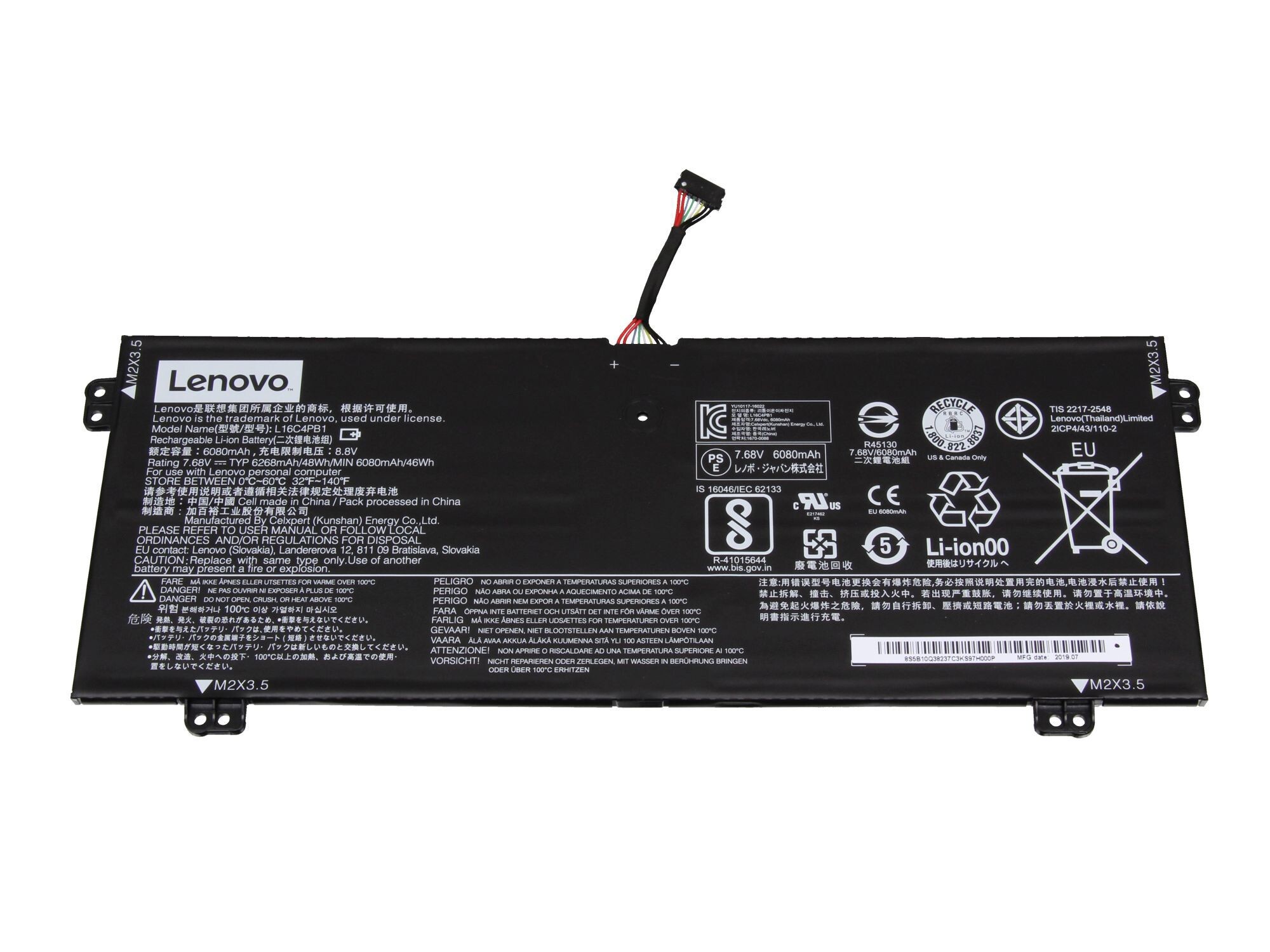 Lenovo Akku für Yoga 730-13IKB (81CT) 48Wh