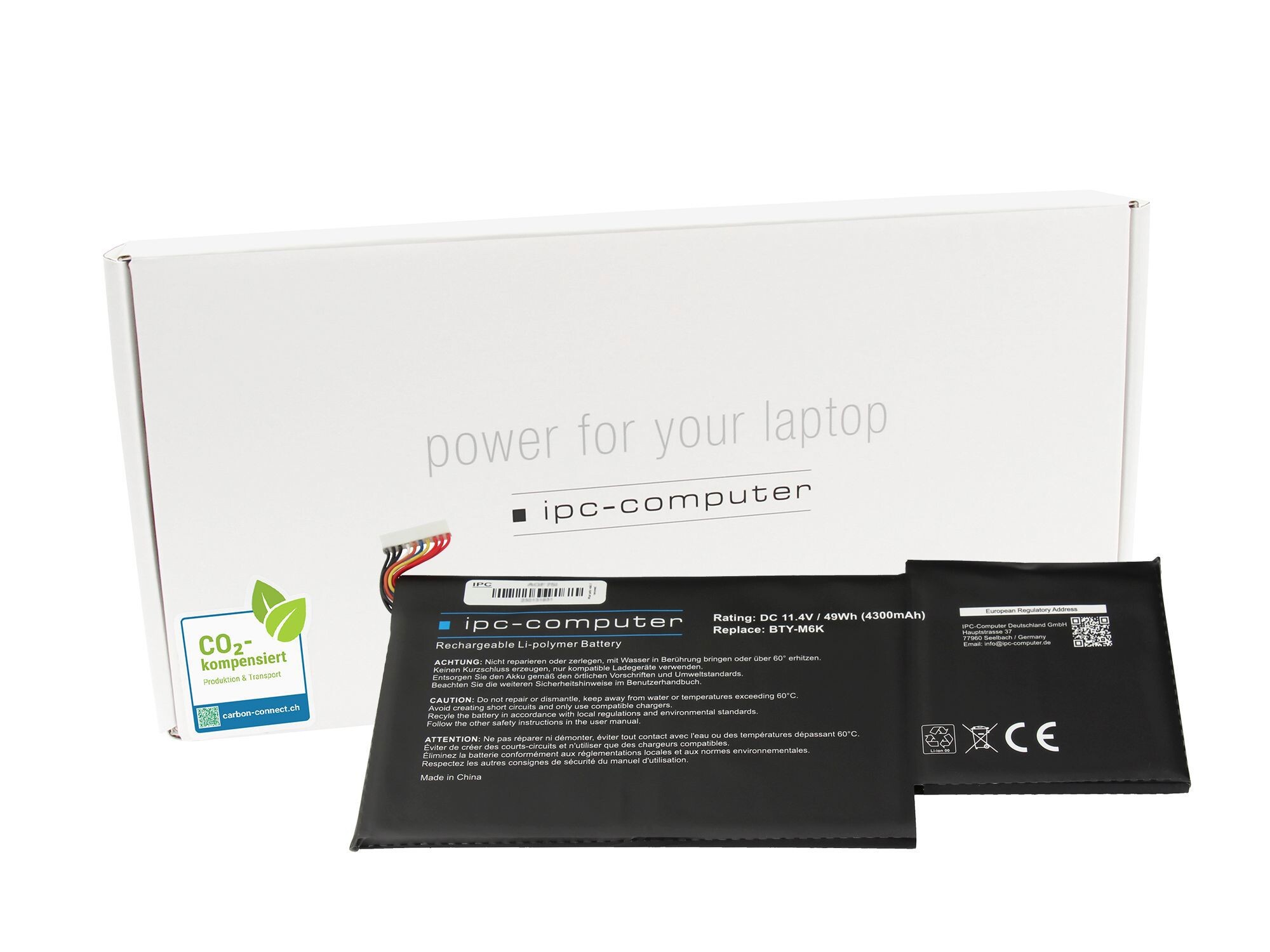 IPC-Computer Batterie 49Wh Nouveau compatible pour MSI GF65 Thin 9SEXR (MS-16W1)